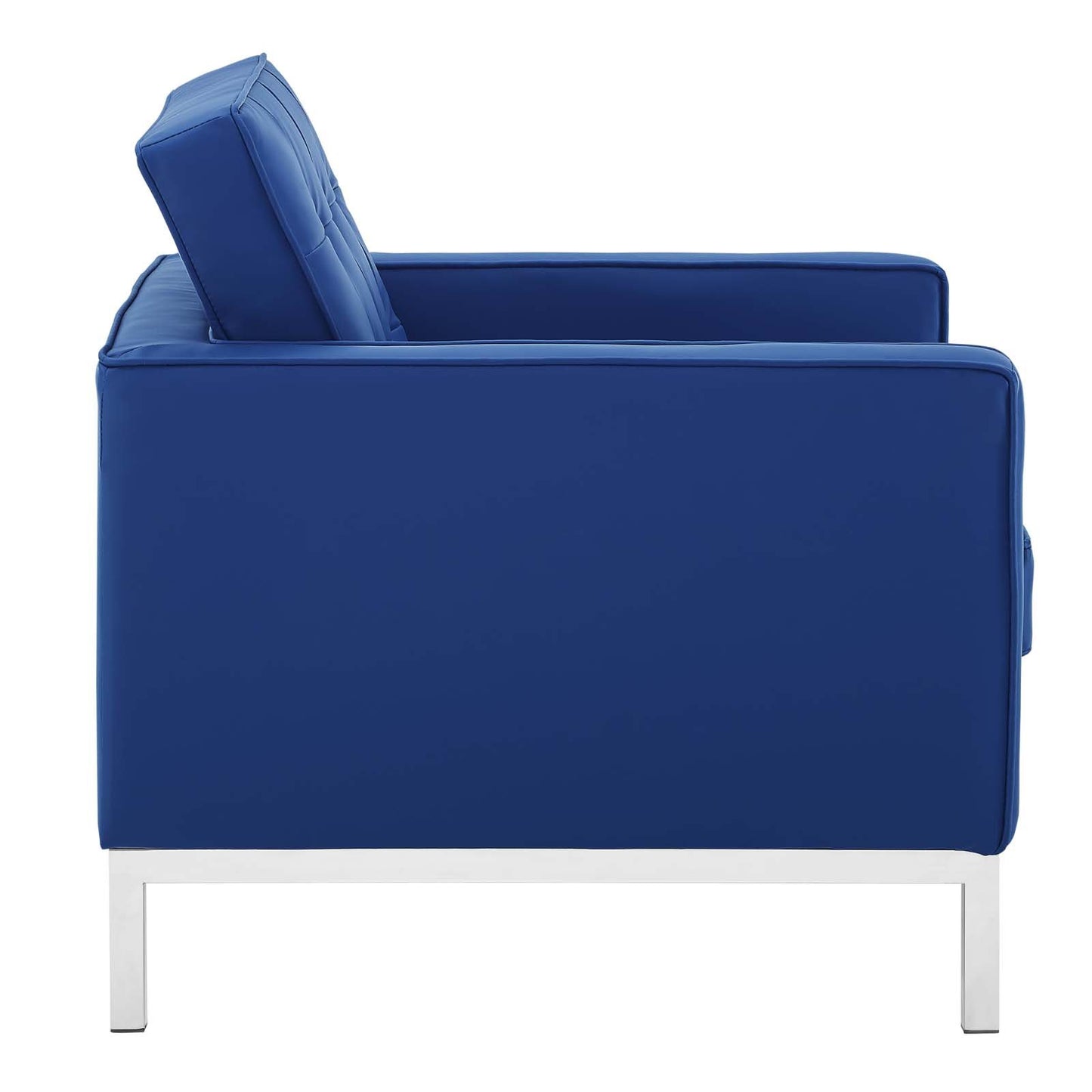 Modway Loft Tufted Button Upholstered Faux Leather Armchair