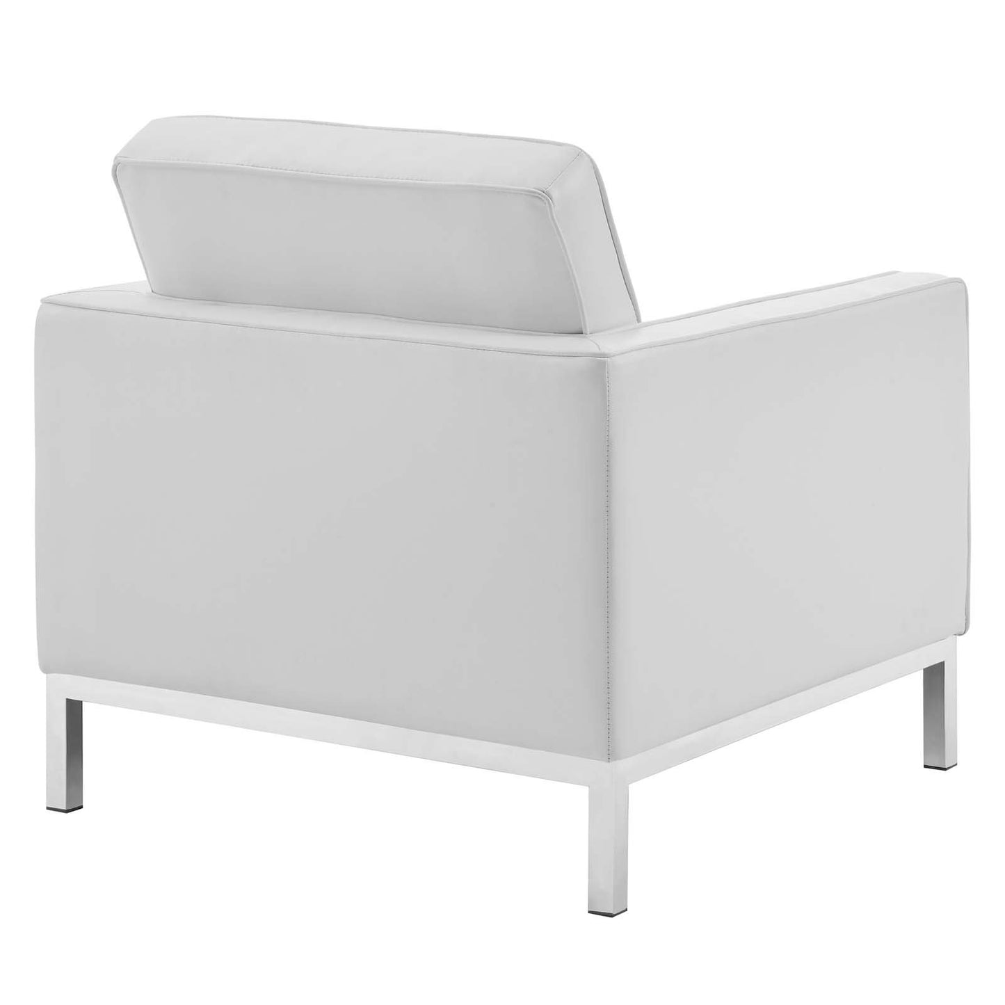 Modway Loft Tufted Button Upholstered Faux Leather Armchair