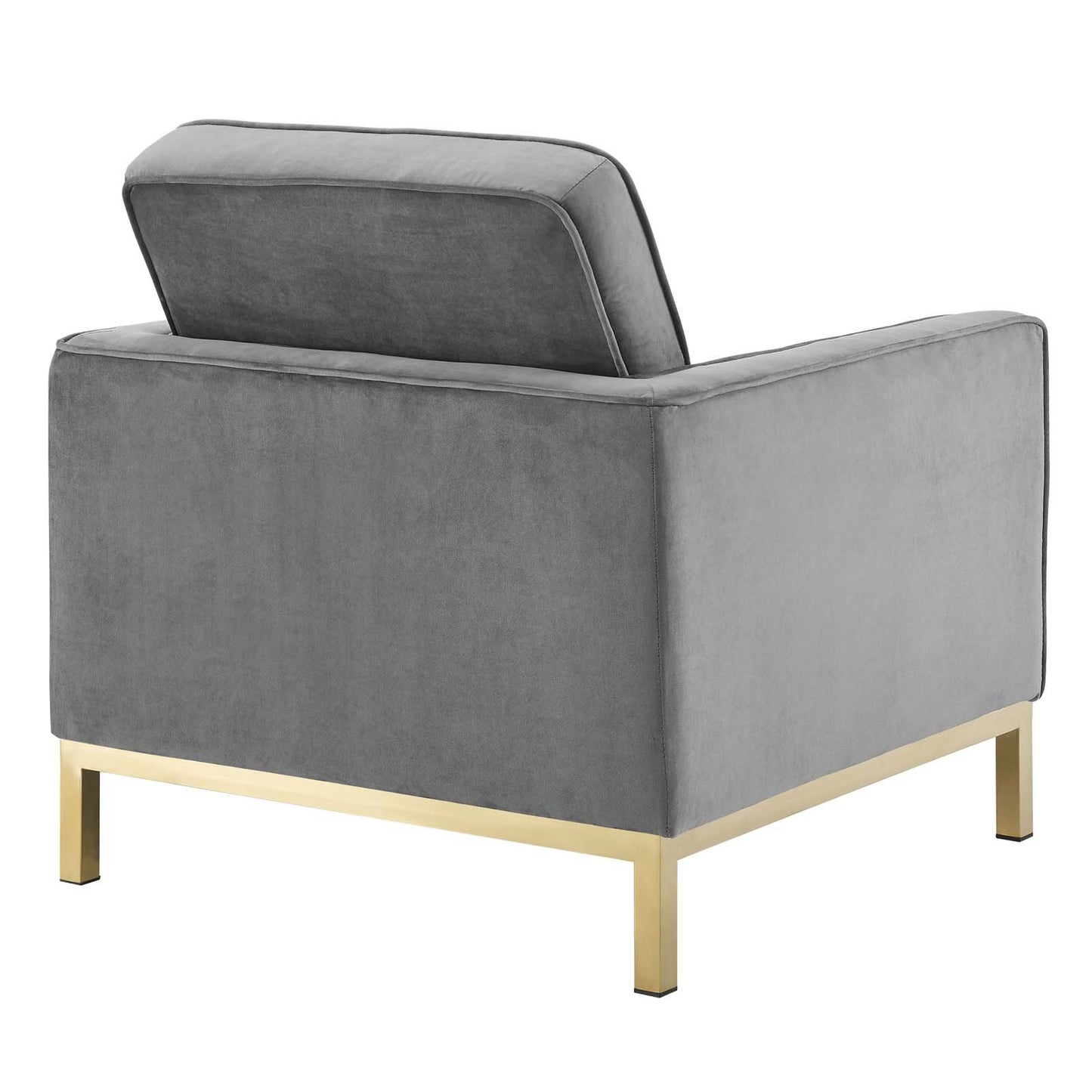 Modway Loft Gold Stainless Steel Performance Velvet Armchair
