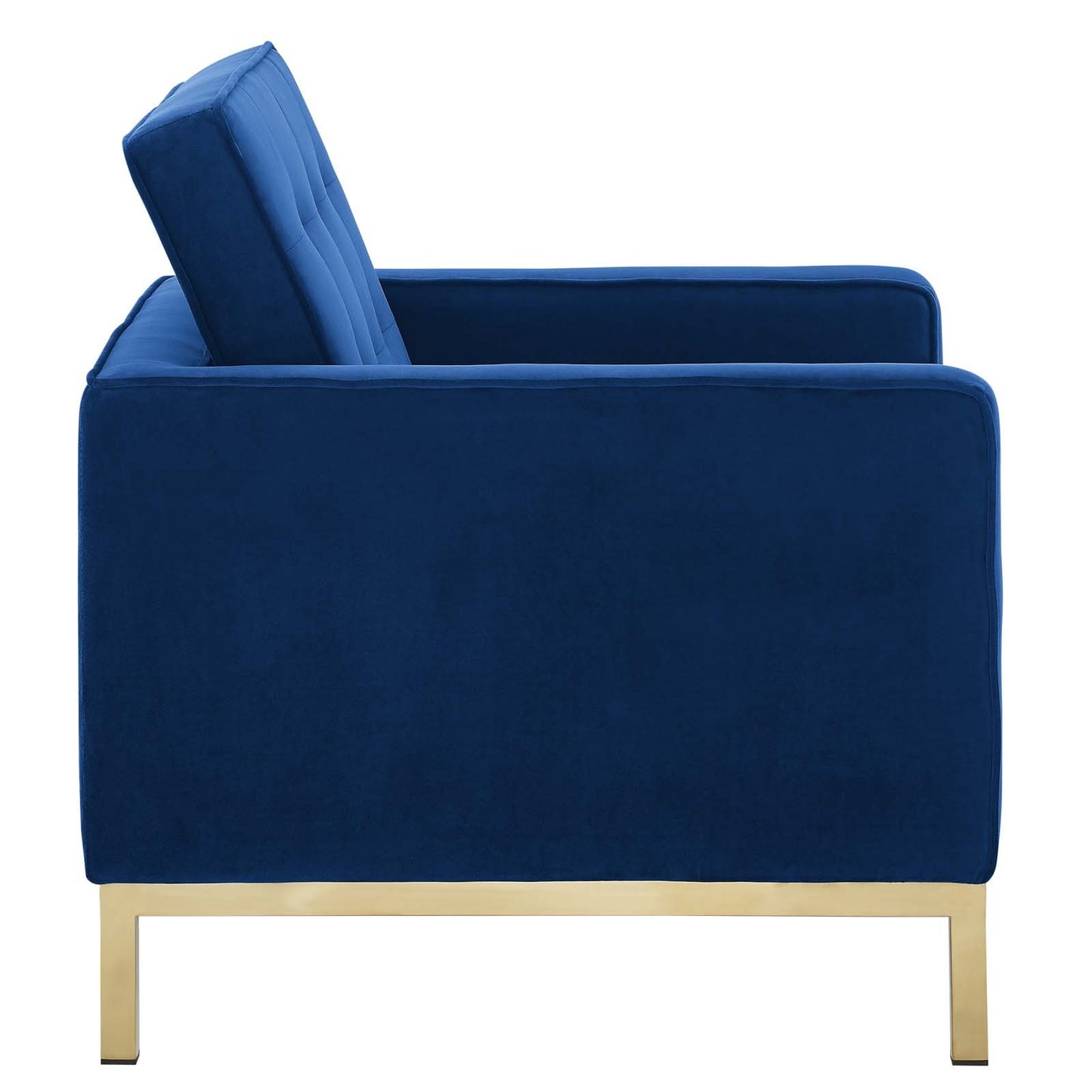 Modway Loft Gold Stainless Steel Performance Velvet Armchair