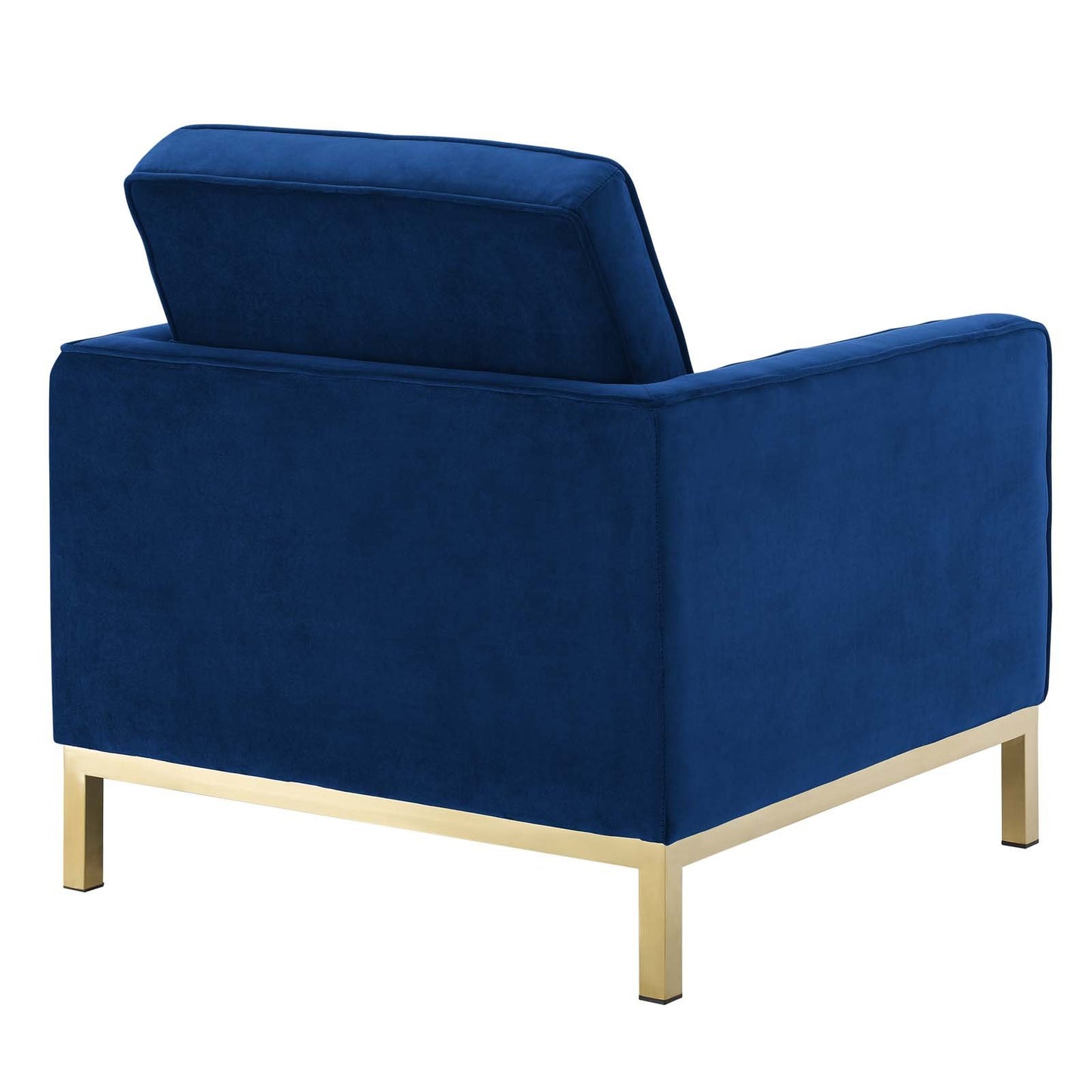 Modway Loft Gold Stainless Steel Performance Velvet Armchair