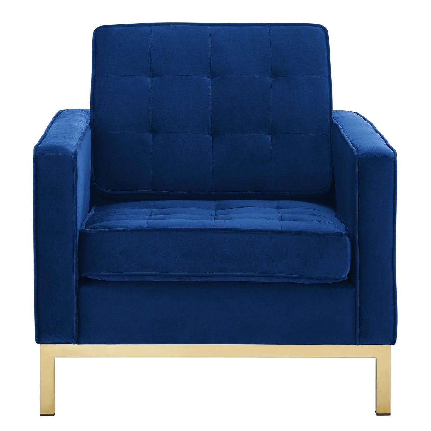 Modway Loft Gold Stainless Steel Performance Velvet Armchair