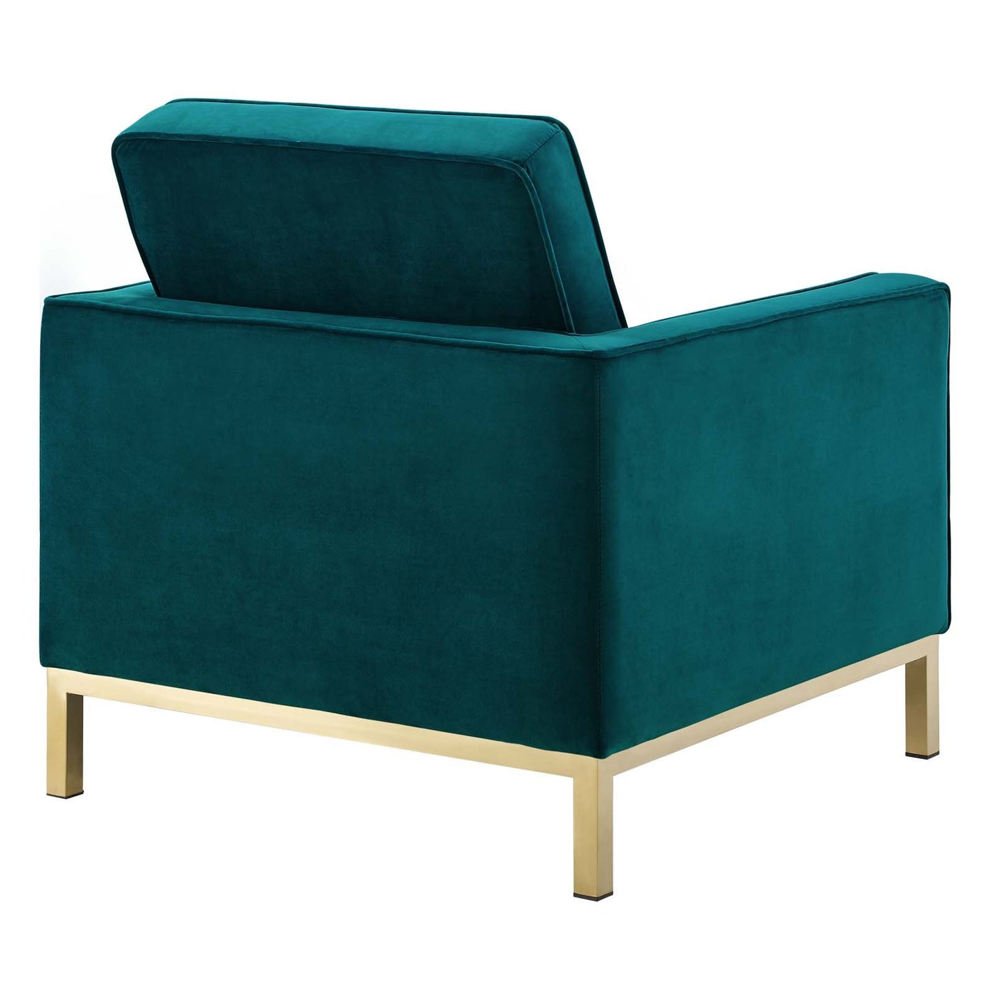 Modway Loft Gold Stainless Steel Performance Velvet Armchair