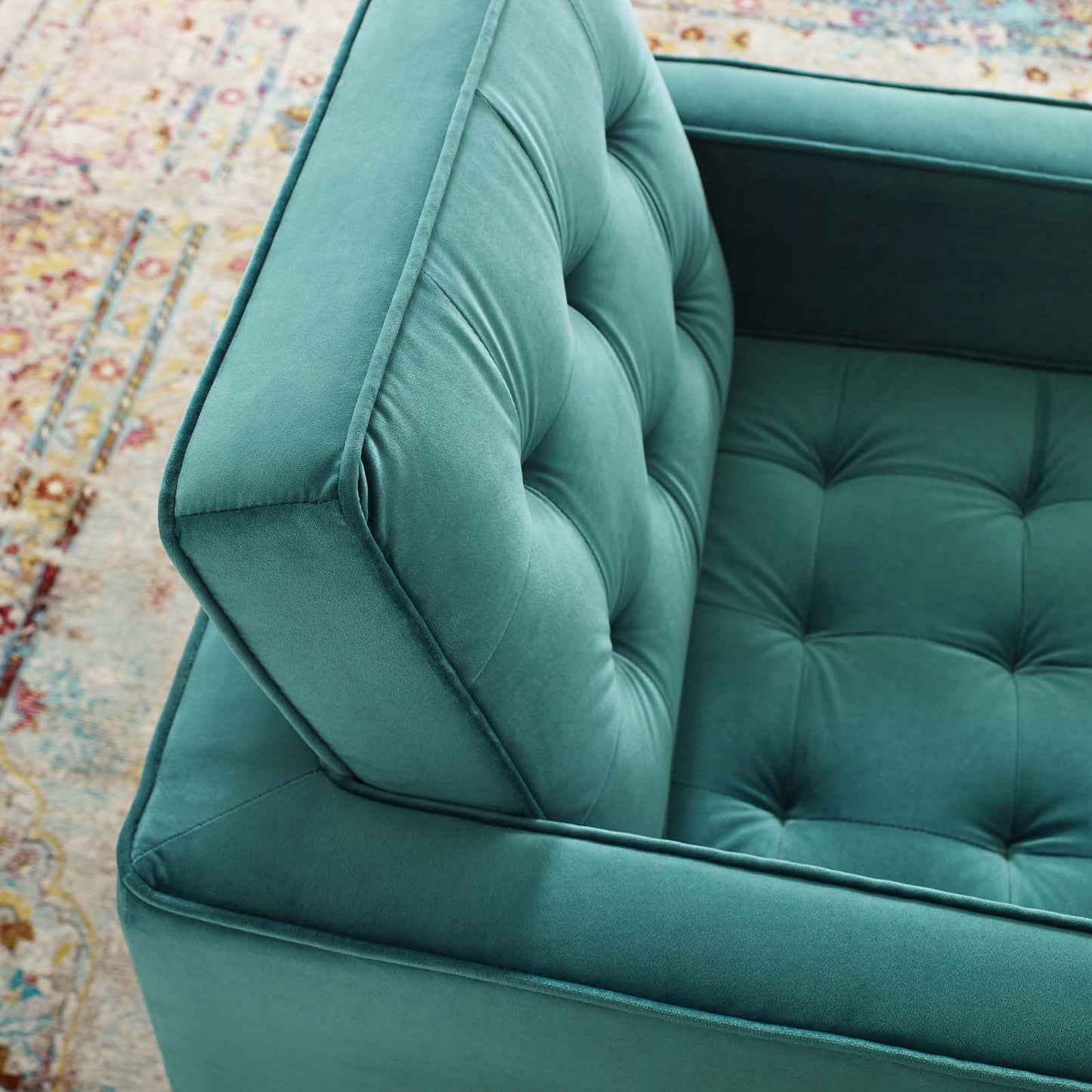 Modway Loft Gold Stainless Steel Performance Velvet Armchair
