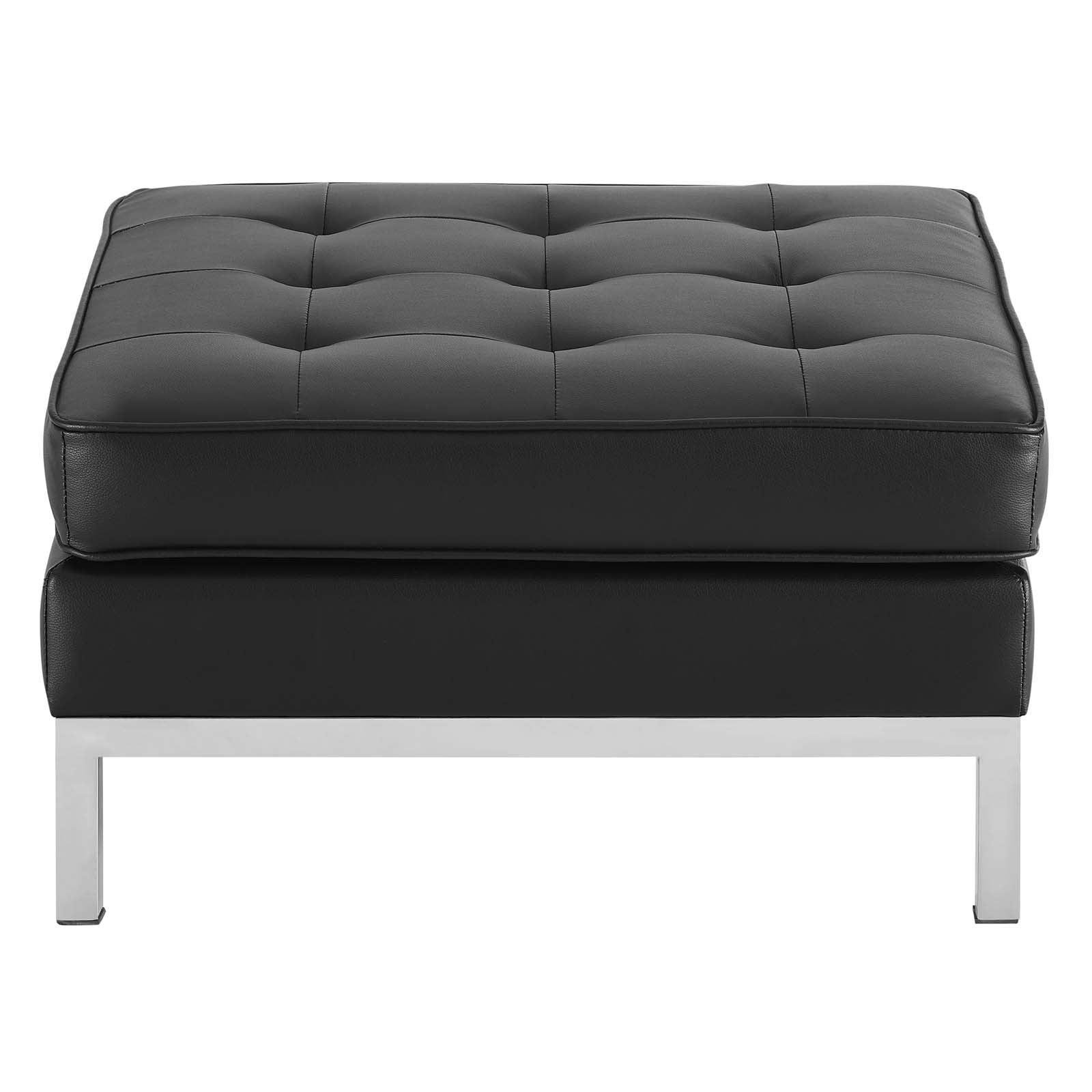 Modway Loft Tufted Button Upholstered Faux Leather Ottoman | Ottomans | Modishstore-2