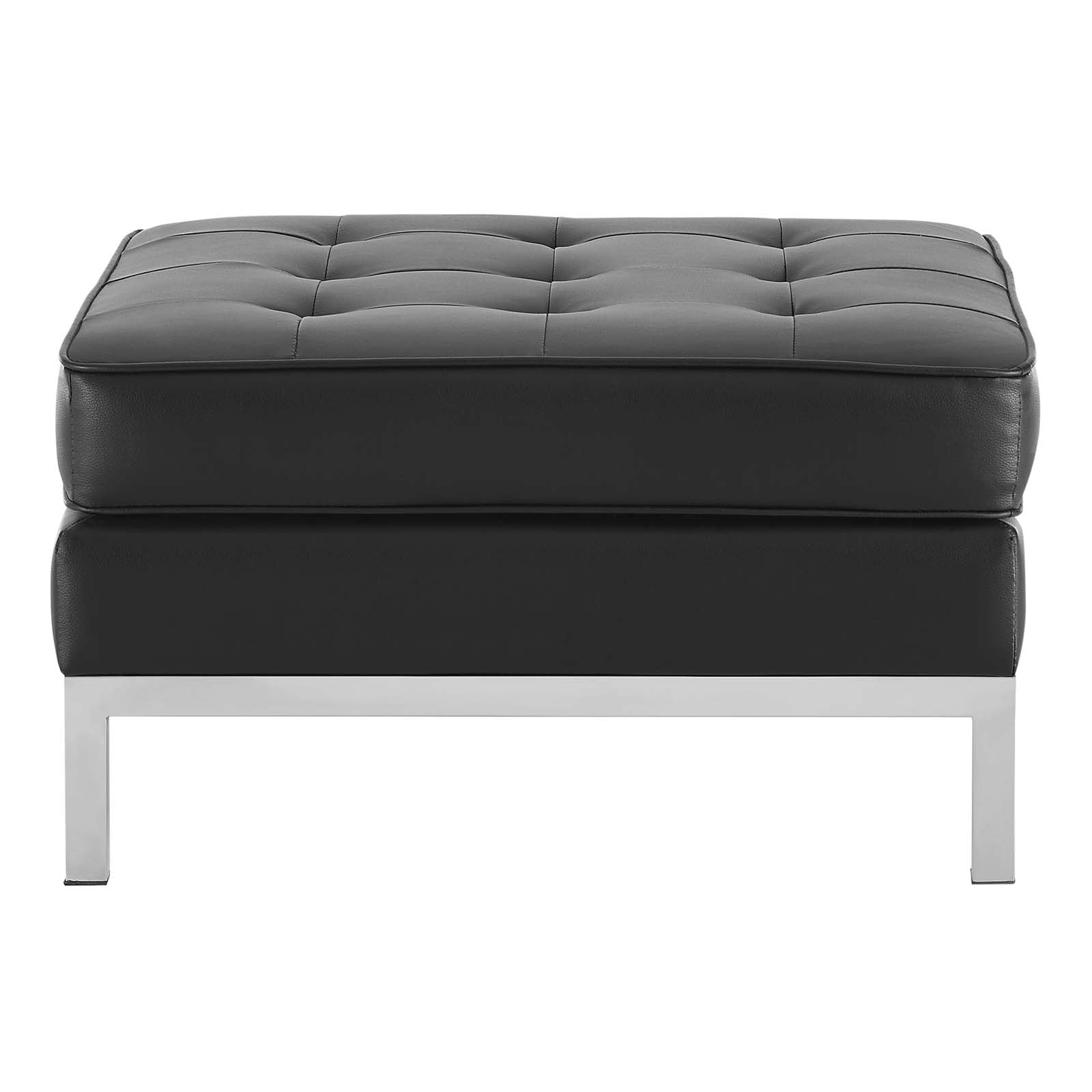 Modway Loft Tufted Button Upholstered Faux Leather Ottoman | Ottomans | Modishstore-4