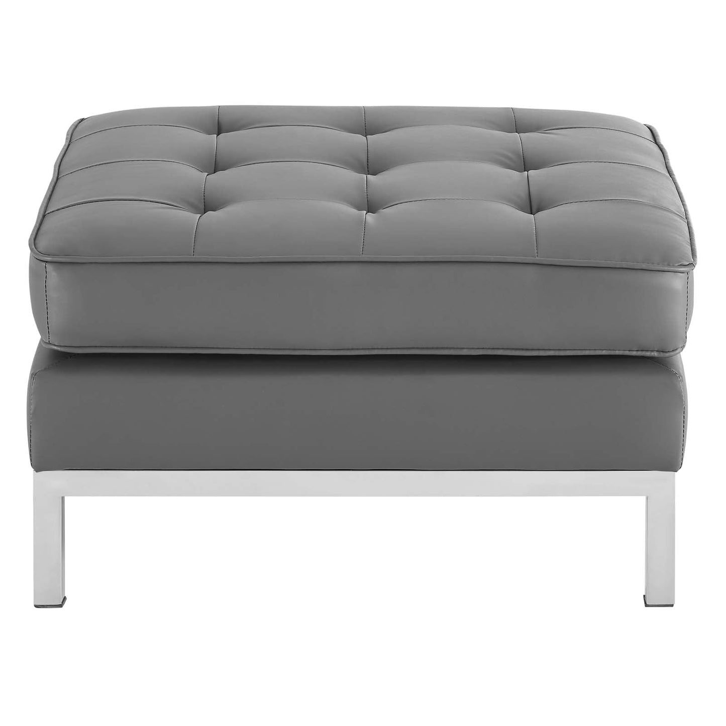 Modway Loft Tufted Button Upholstered Faux Leather Ottoman | Ottomans | Modishstore-11