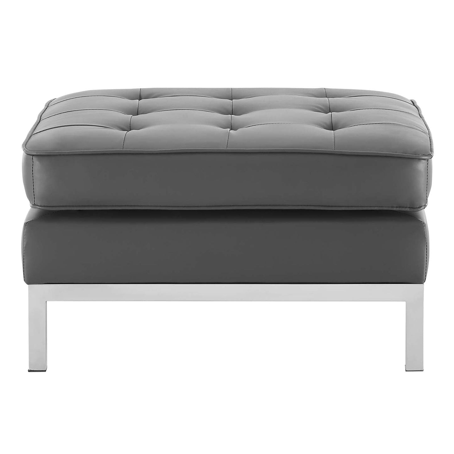 Modway Loft Tufted Button Upholstered Faux Leather Ottoman | Ottomans | Modishstore-14
