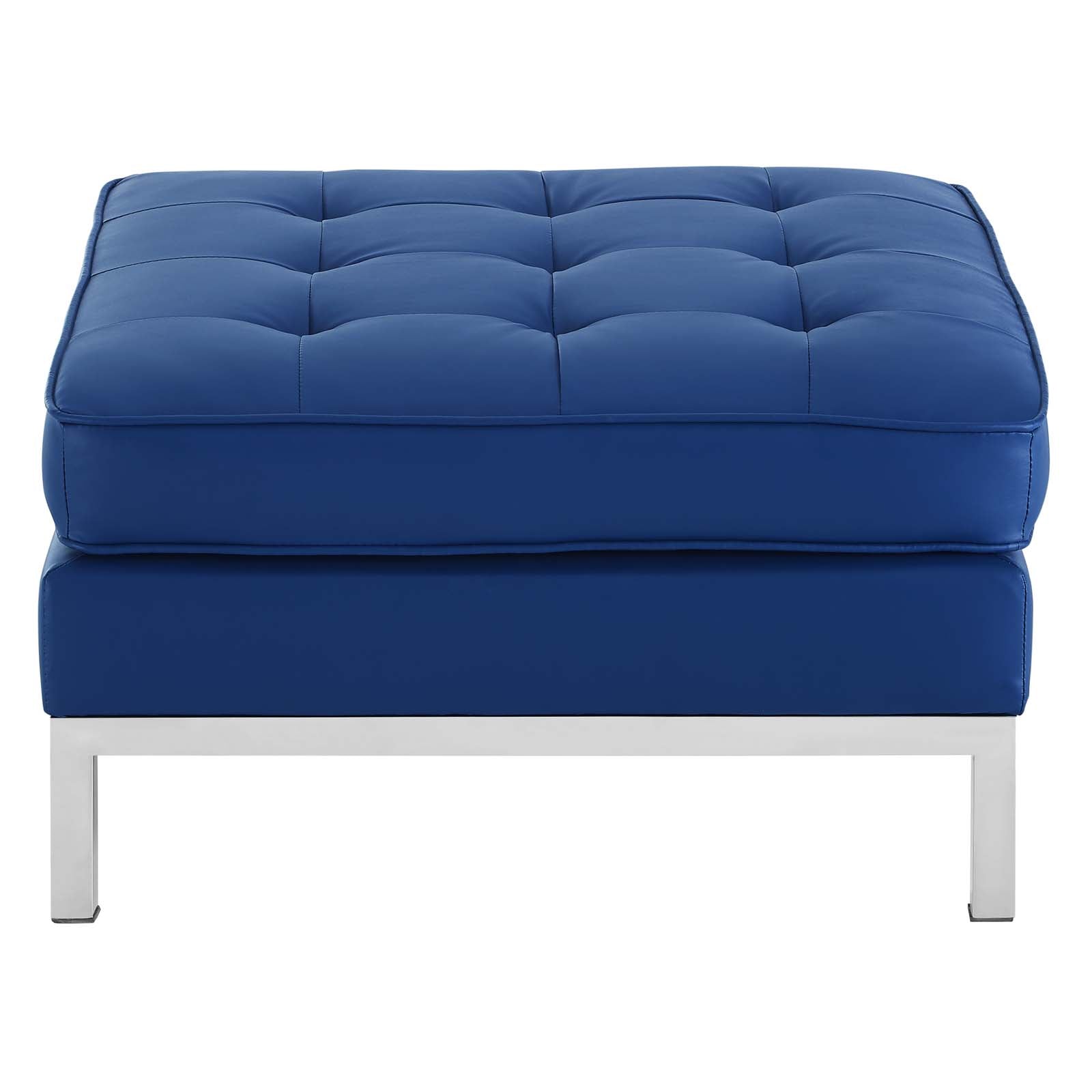 Modway Loft Tufted Button Upholstered Faux Leather Ottoman | Ottomans | Modishstore-13