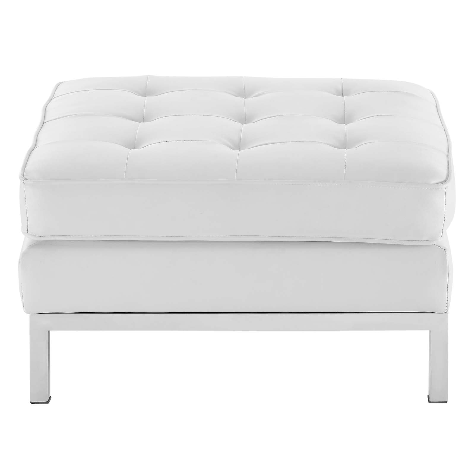 Modway Loft Tufted Button Upholstered Faux Leather Ottoman | Ottomans | Modishstore-8
