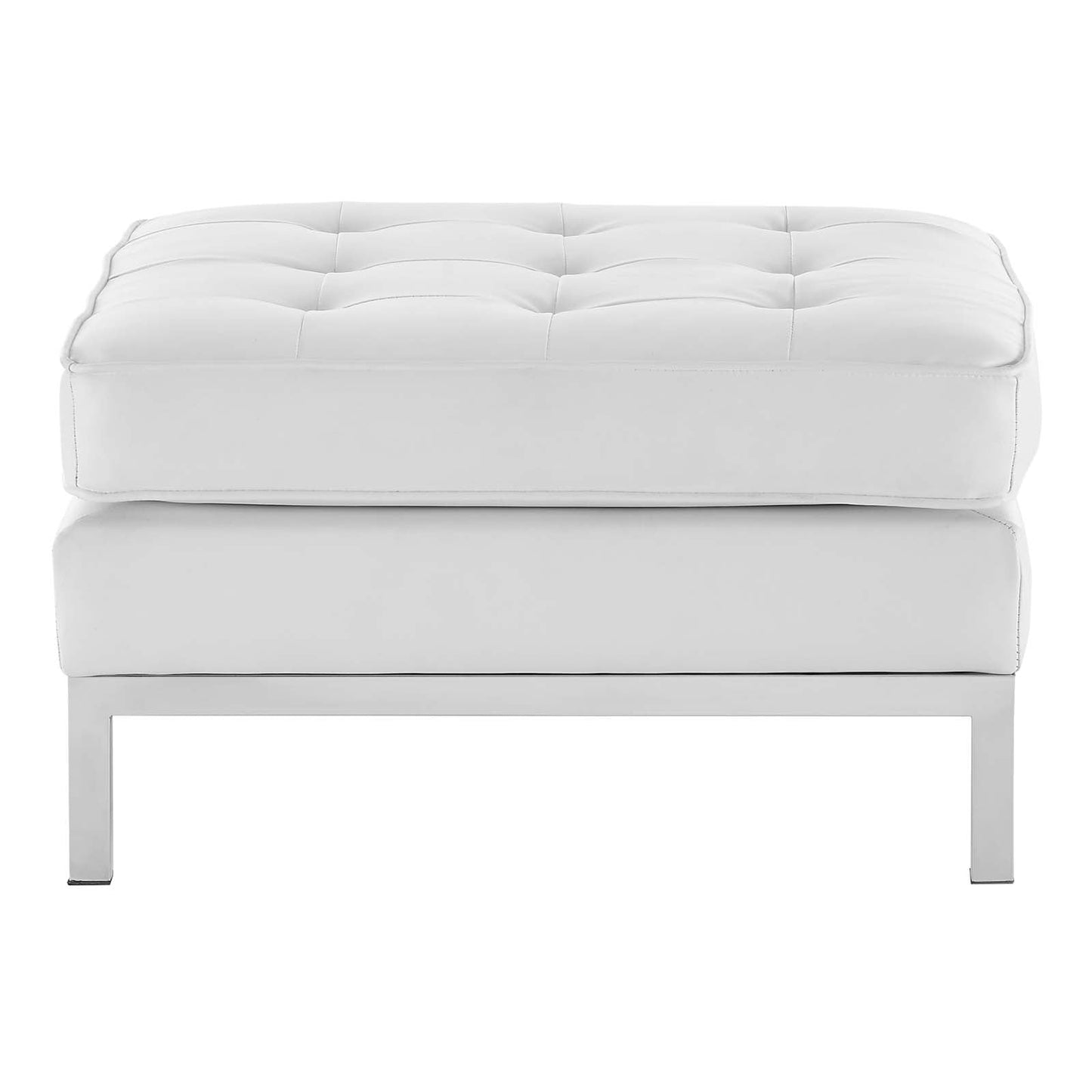 Modway Loft Tufted Button Upholstered Faux Leather Ottoman | Ottomans | Modishstore-6