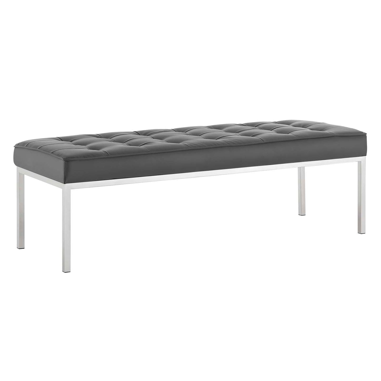 Modway Loft Tufted Button Large Upholstered Faux Leather Bench - EEI-3397