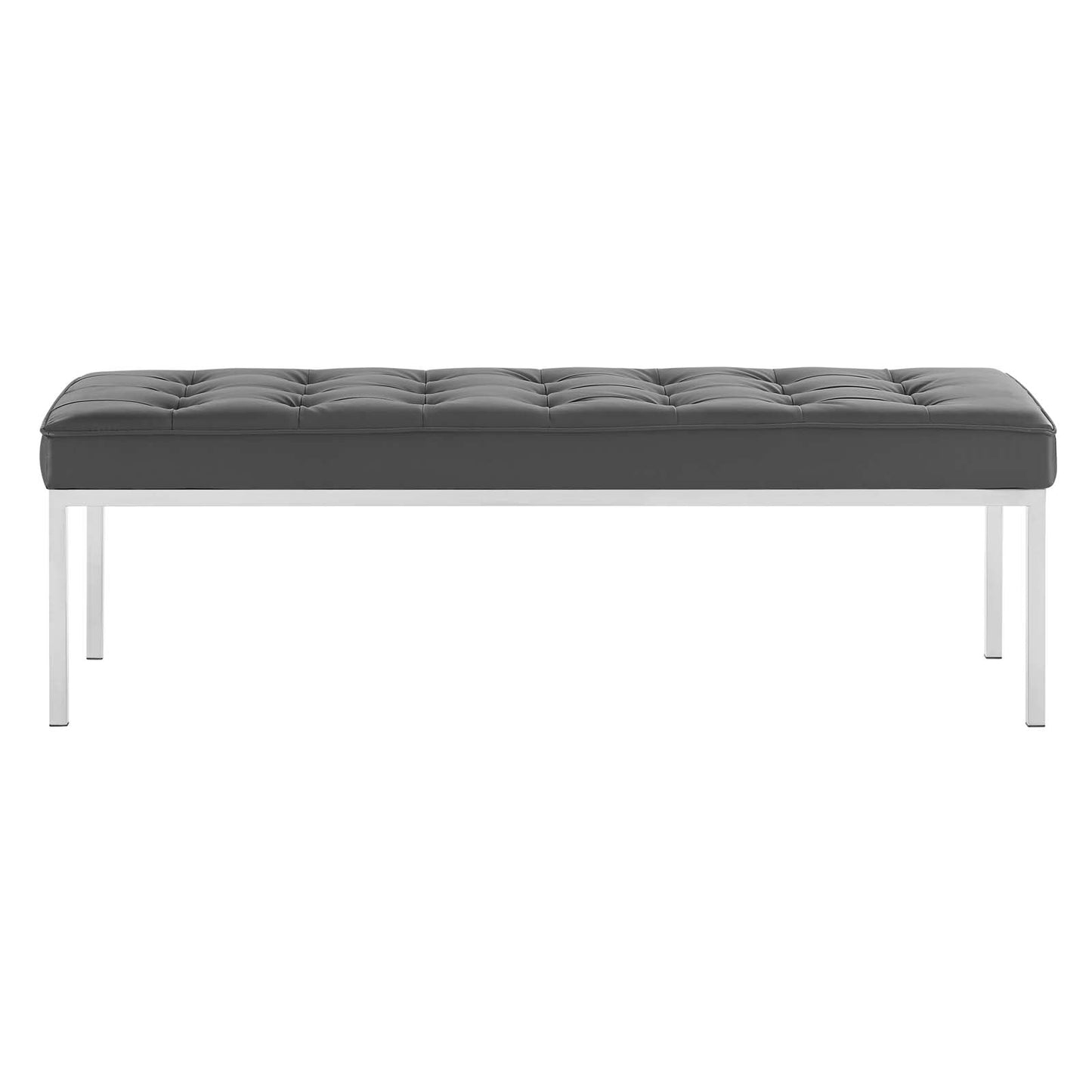 Modway Loft Tufted Button Large Upholstered Faux Leather Bench | Stools & Benches | Modishstore-8