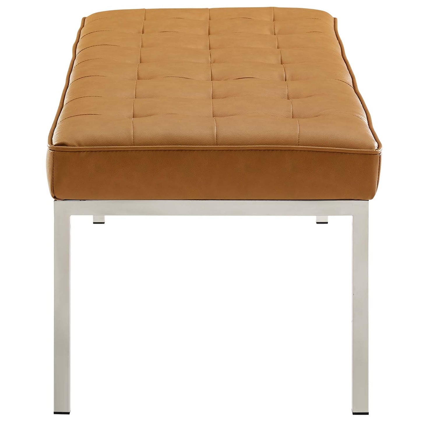 Modway Loft Tufted Button Large Upholstered Faux Leather Bench | Stools & Benches | Modishstore-15