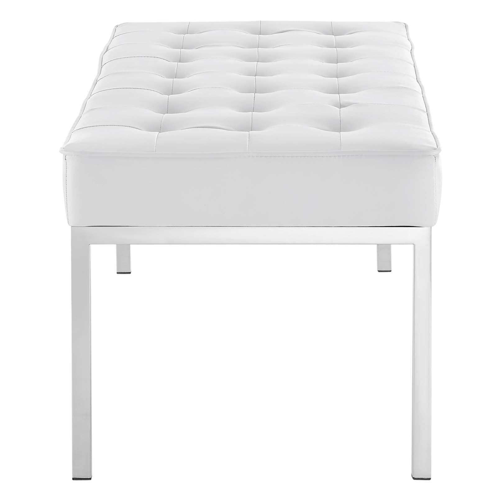 Modway Loft Tufted Button Large Upholstered Faux Leather Bench | Stools & Benches | Modishstore-11