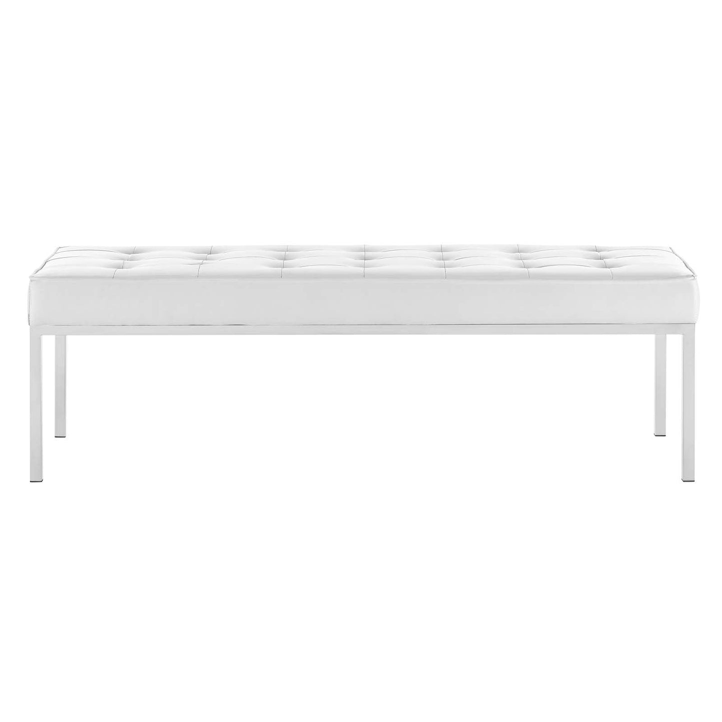 Modway Loft Tufted Button Large Upholstered Faux Leather Bench | Stools & Benches | Modishstore-6