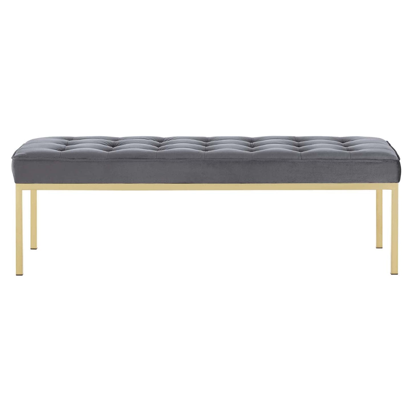 Modway Loft Gold Stainless Steel Leg Large Performance Velvet Bench | Stools & Benches | Modishstore-14