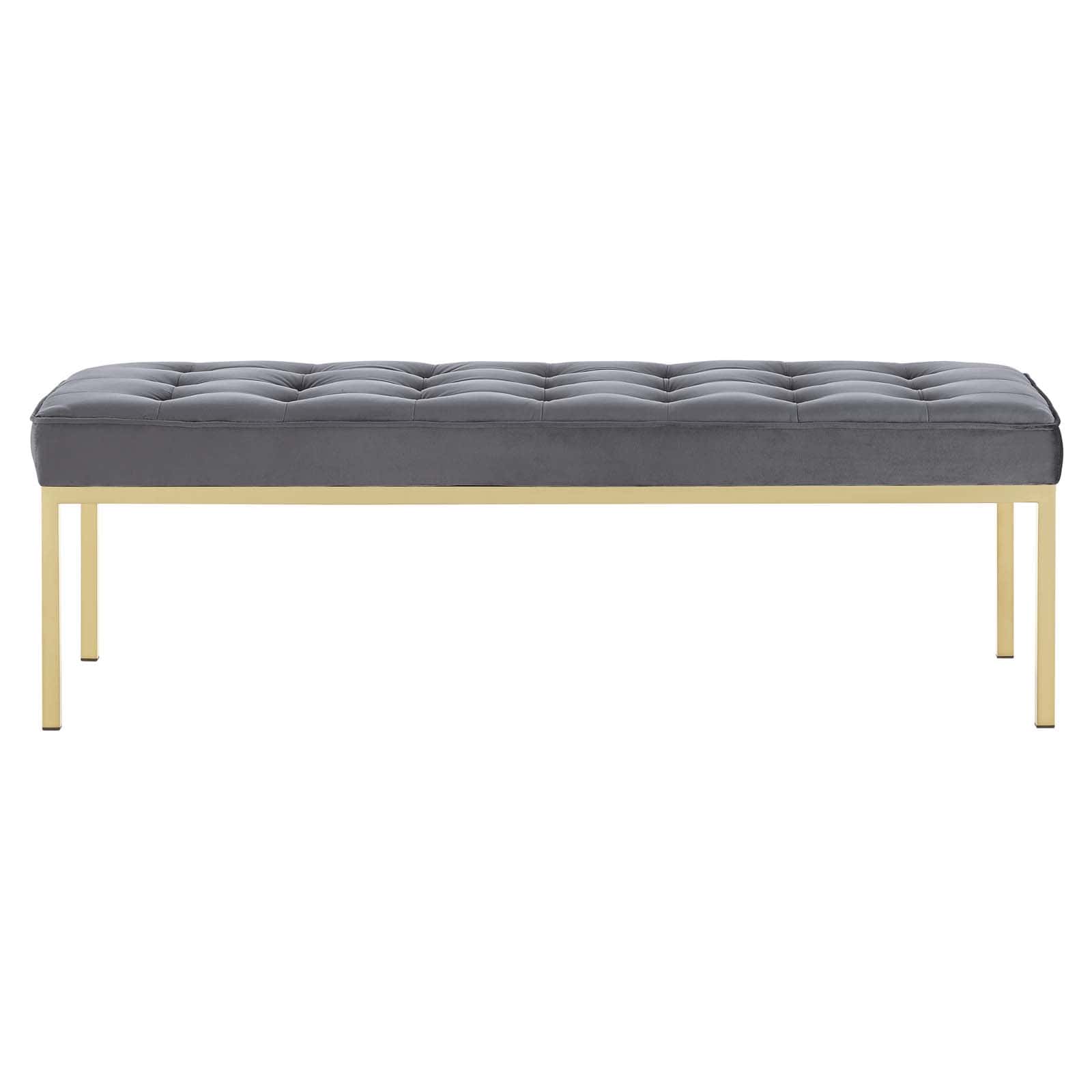 Modway Loft Gold Stainless Steel Leg Large Performance Velvet Bench | Stools & Benches | Modishstore-14