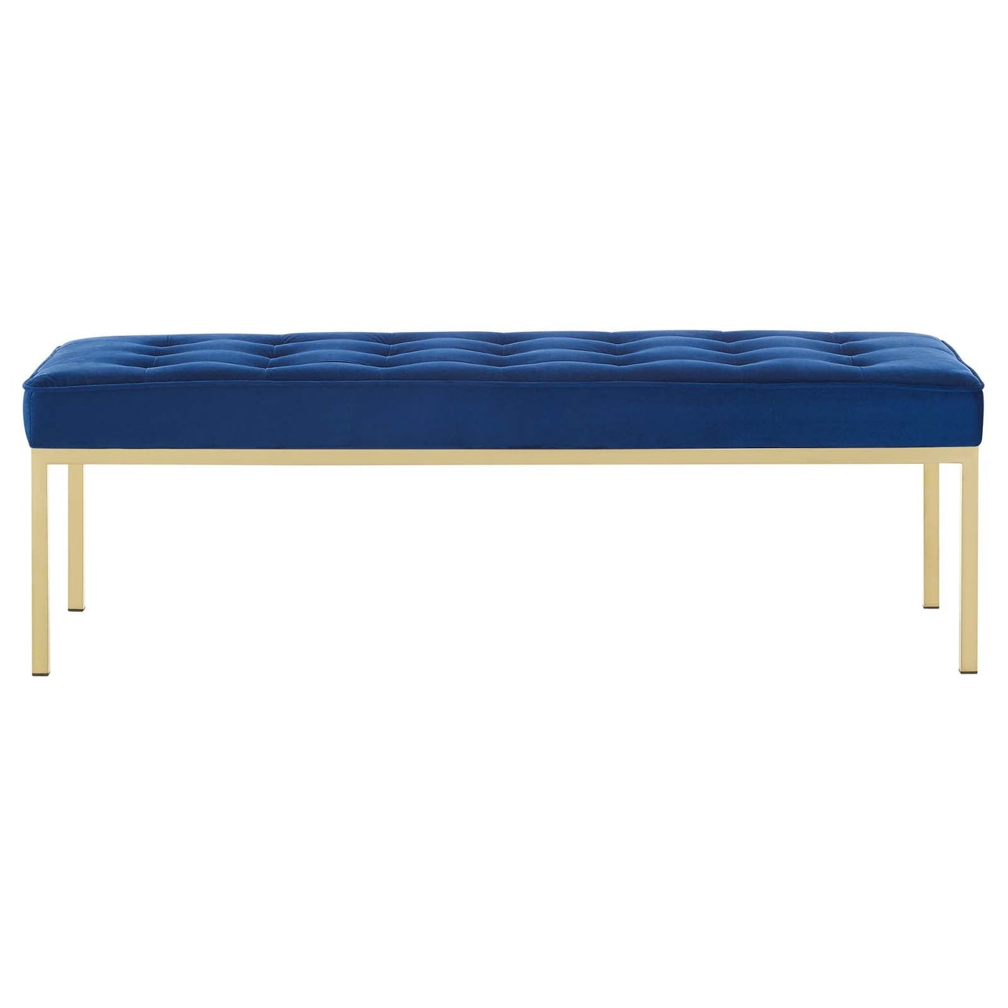 Modway Loft Gold Stainless Steel Leg Large Performance Velvet Bench | Stools & Benches | Modishstore-4