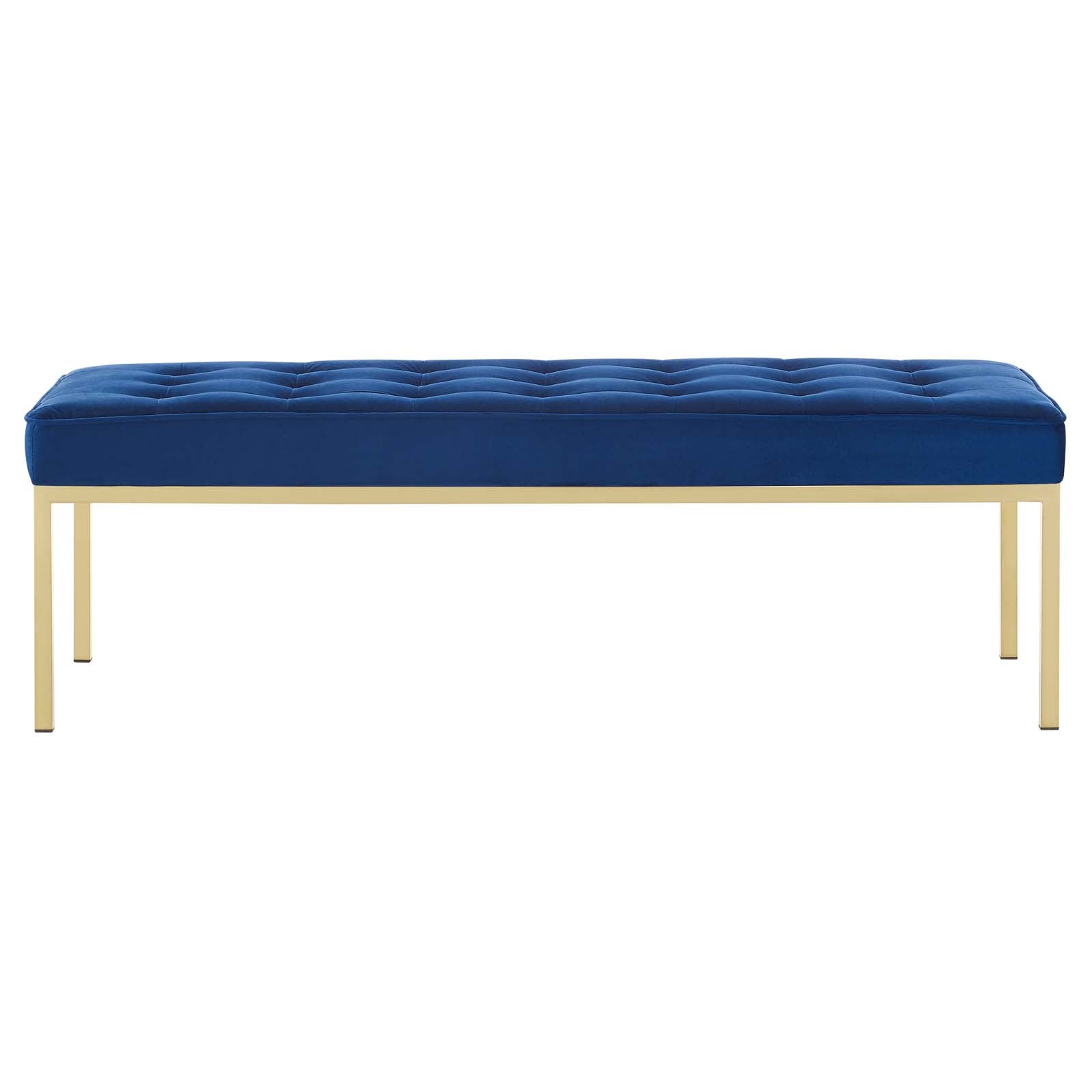 Modway Loft Gold Stainless Steel Leg Large Performance Velvet Bench | Stools & Benches | Modishstore-4
