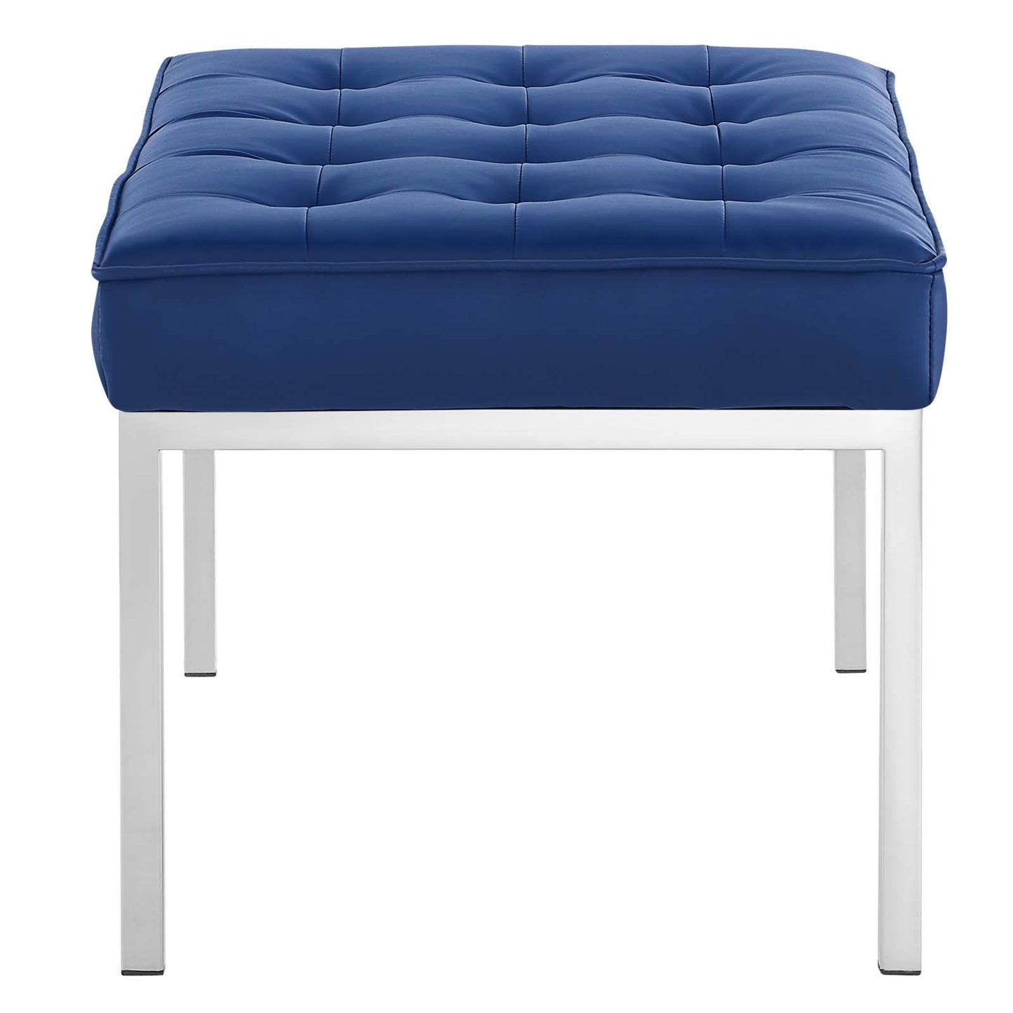 Modway Loft Tufted Button Medium Upholstered Faux Leather Bench