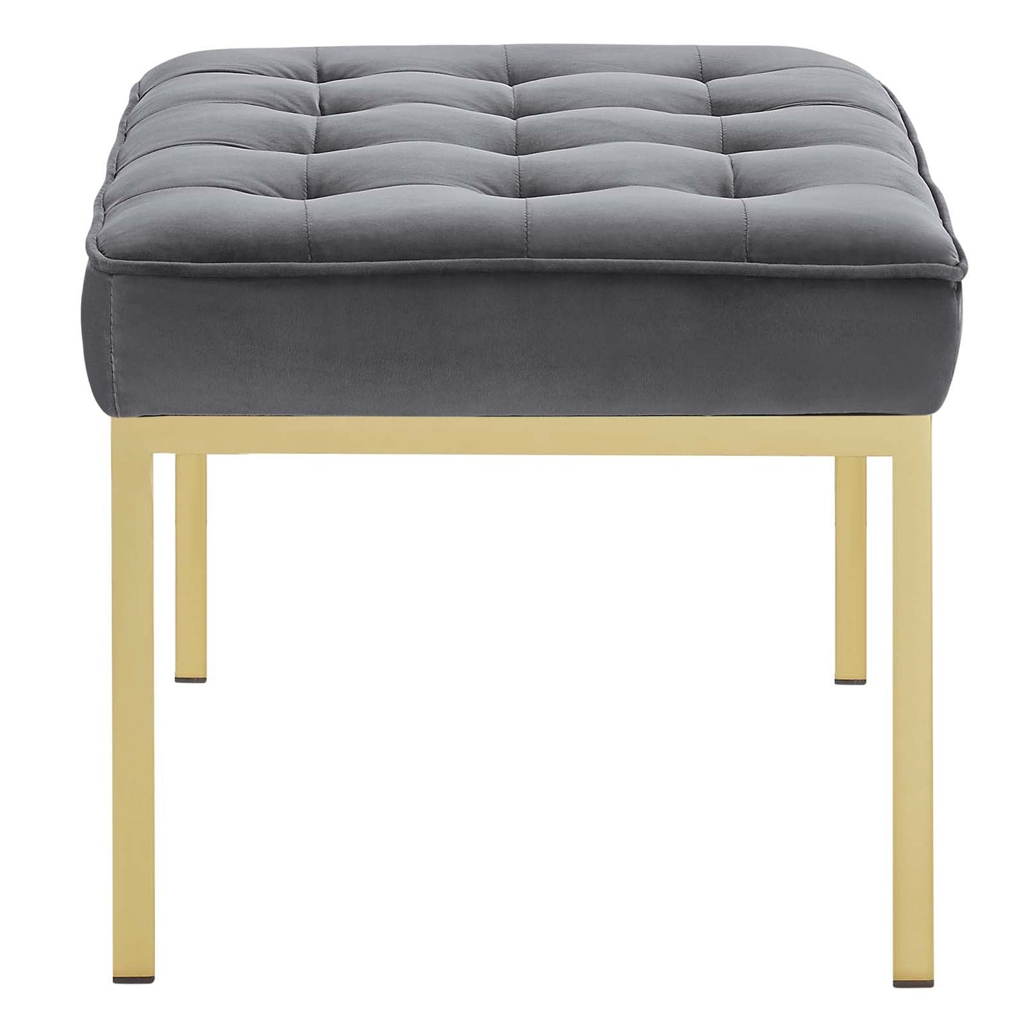 Modway Loft Gold Stainless Steel Leg Medium Performance Velvet Bench | Stools & Benches | Modishstore-6