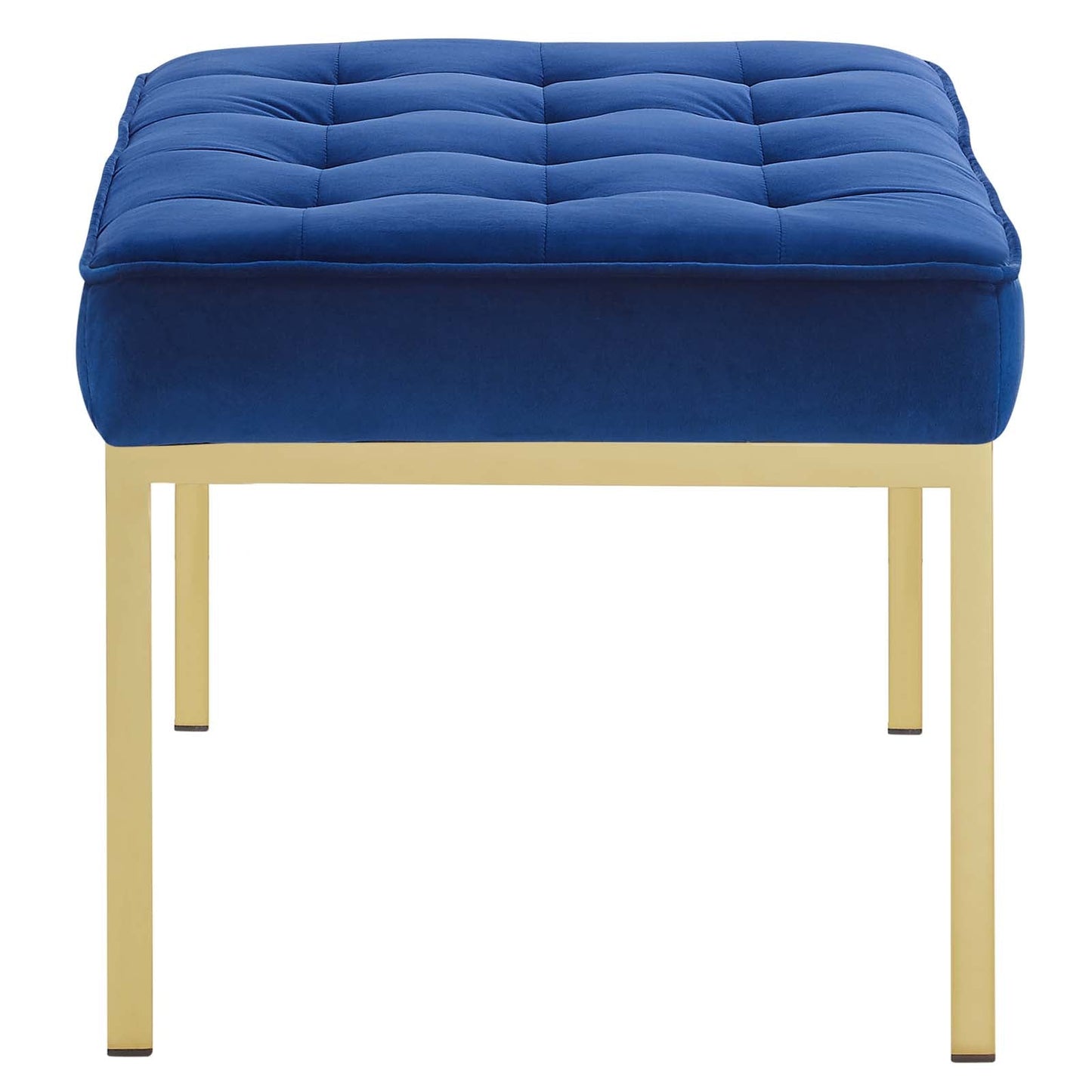 Modway Loft Gold Stainless Steel Leg Medium Performance Velvet Bench | Stools & Benches | Modishstore-9