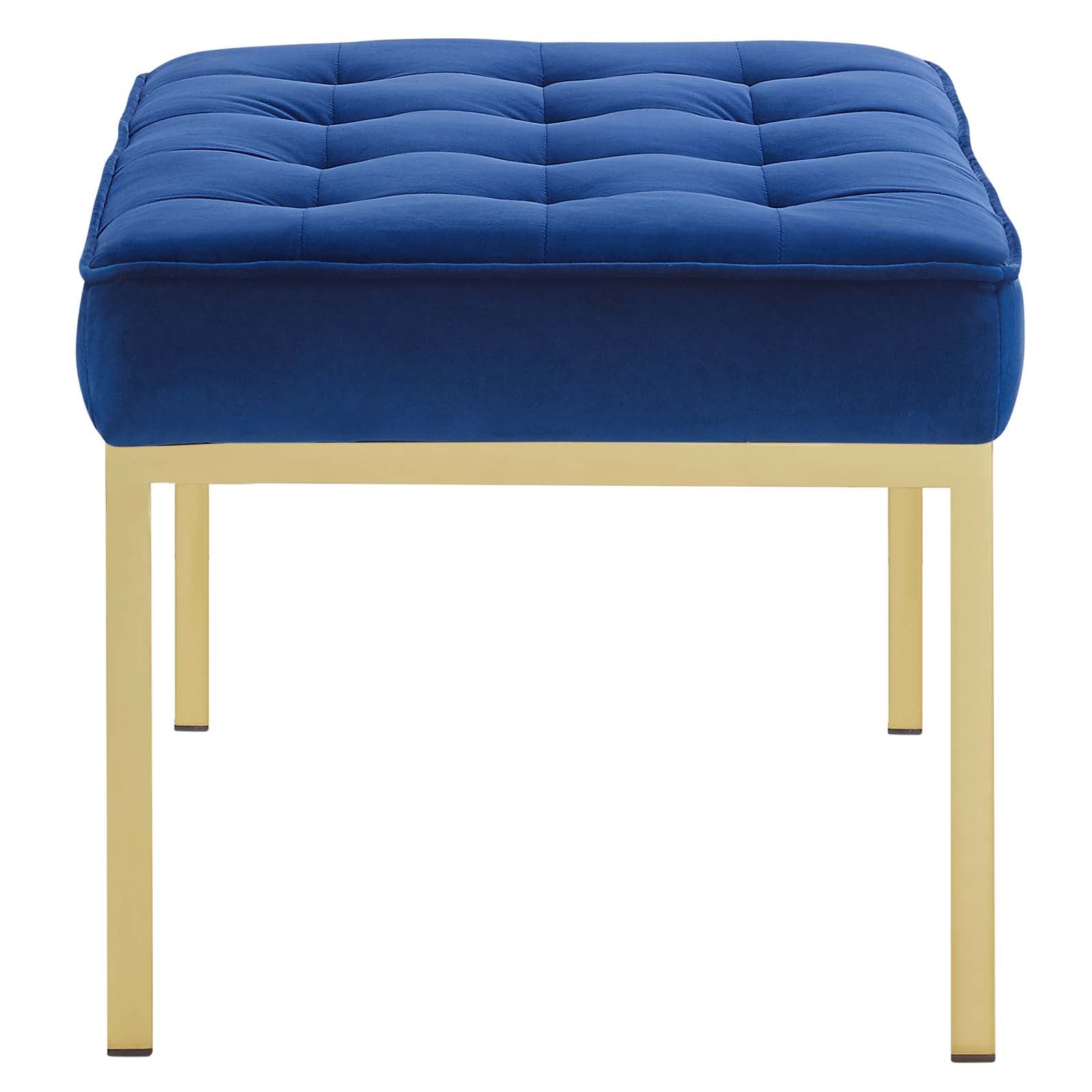 Modway Loft Gold Stainless Steel Leg Medium Performance Velvet Bench | Stools & Benches | Modishstore-9