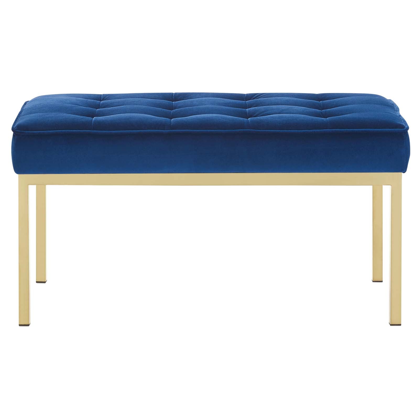 Modway Loft Gold Stainless Steel Leg Medium Performance Velvet Bench | Stools & Benches | Modishstore-10