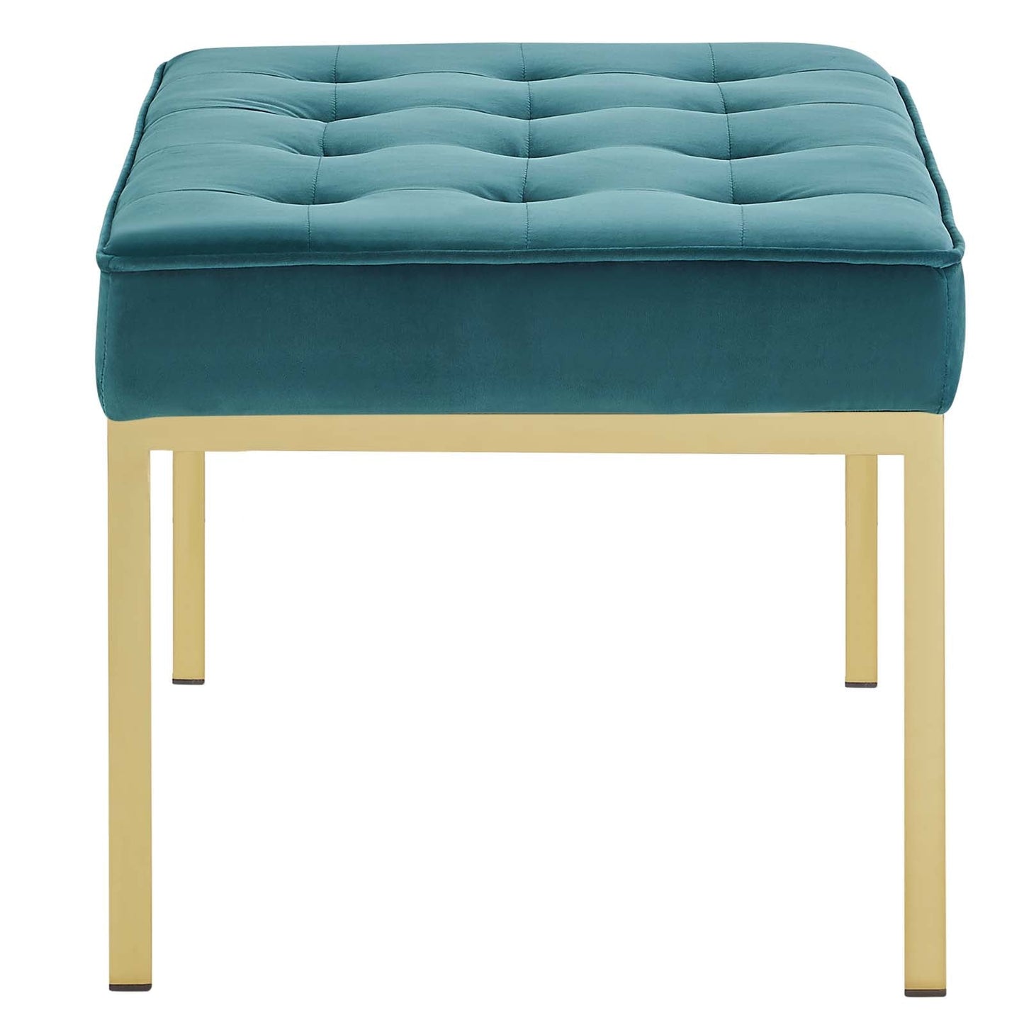 Modway Loft Gold Stainless Steel Leg Medium Performance Velvet Bench | Stools & Benches | Modishstore-13