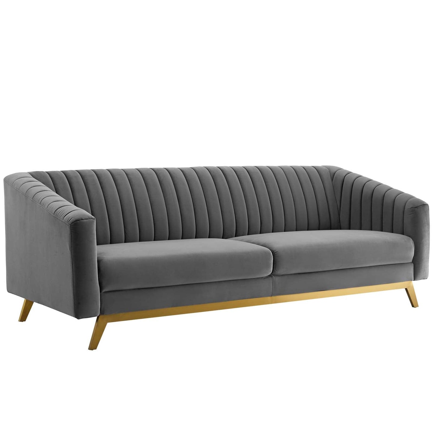 Modway Valiant Vertical Channel Tufted Performance Velvet Loveseat | Loveseats | Modishstore-5