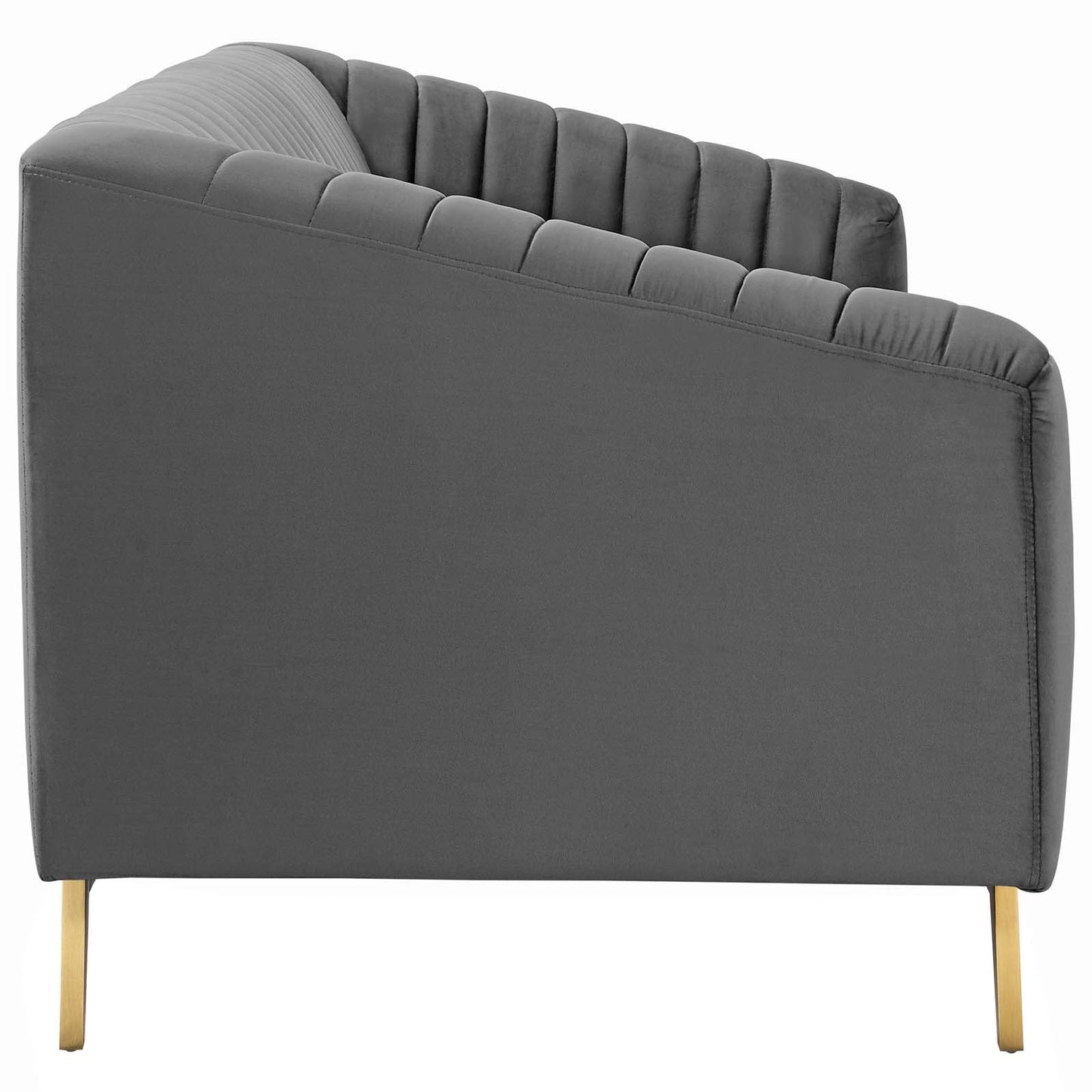 Modway Valiant Vertical Channel Tufted Performance Velvet Loveseat | Loveseats | Modishstore-8