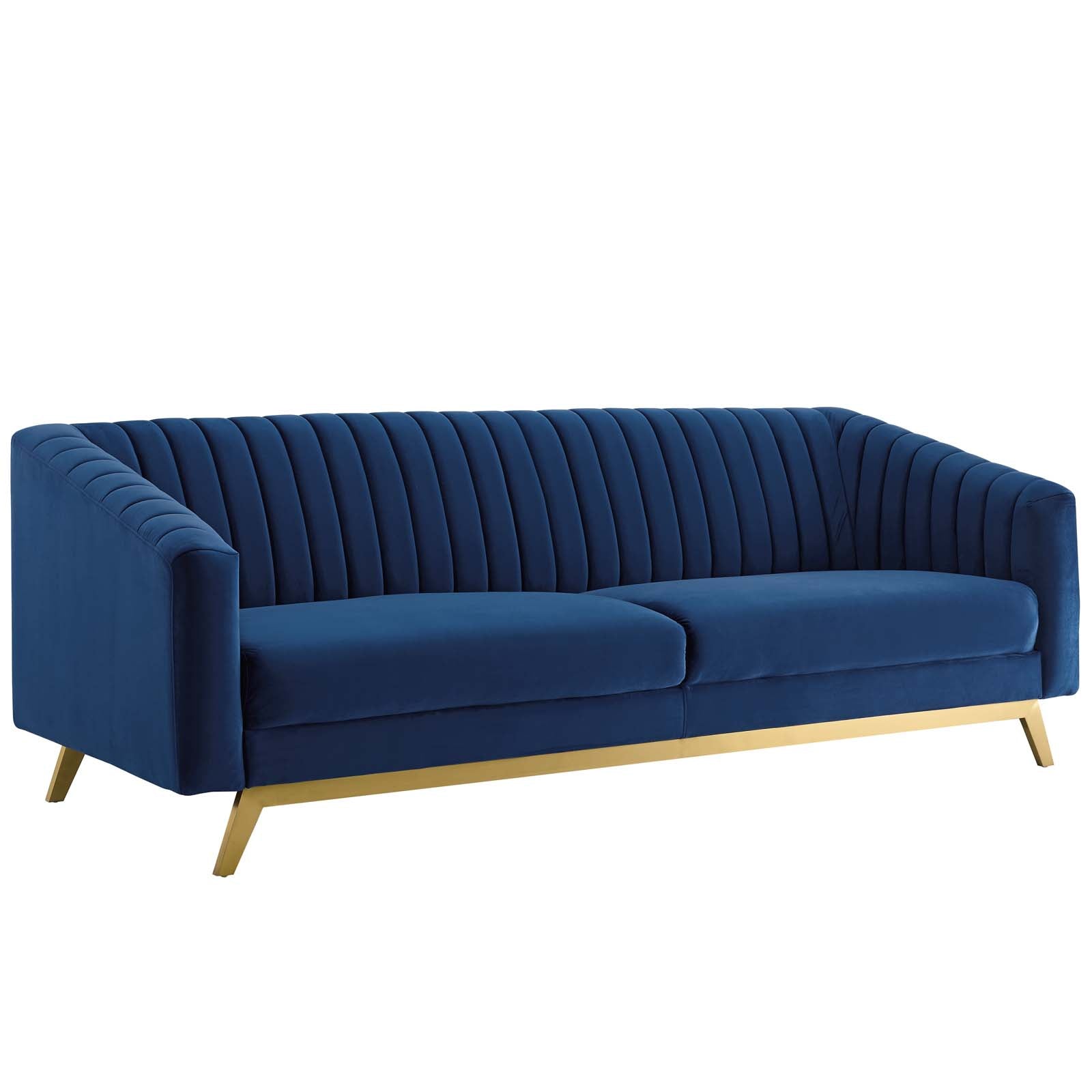 Modway Valiant Vertical Channel Tufted Performance Velvet Loveseat | Loveseats | Modishstore-3