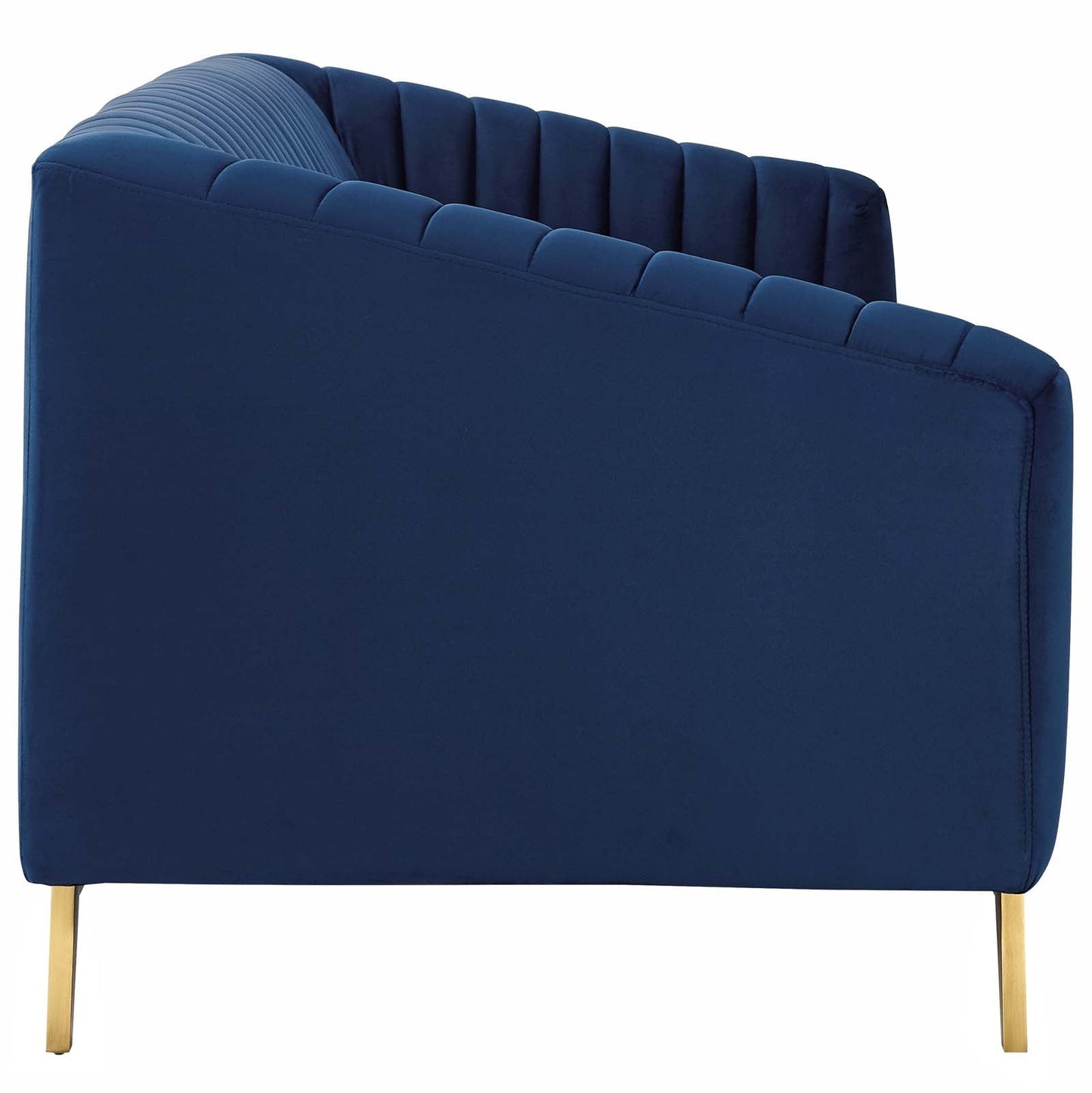 Modway Valiant Vertical Channel Tufted Performance Velvet Loveseat | Loveseats | Modishstore-7