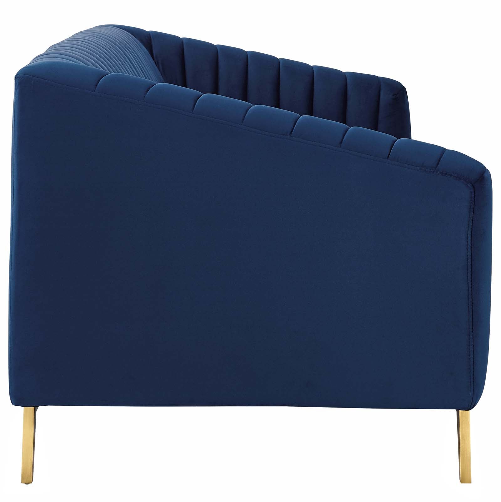 Modway Valiant Vertical Channel Tufted Performance Velvet Loveseat | Loveseats | Modishstore-7