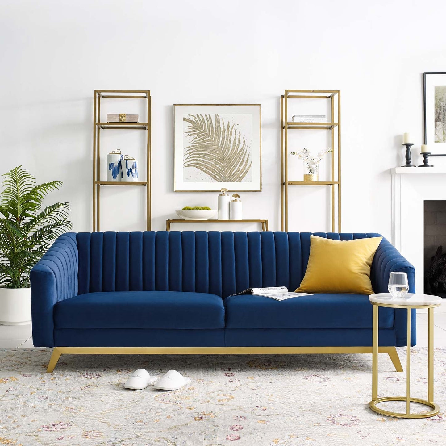 Modway Valiant Vertical Channel Tufted Performance Velvet Loveseat | Loveseats | Modishstore