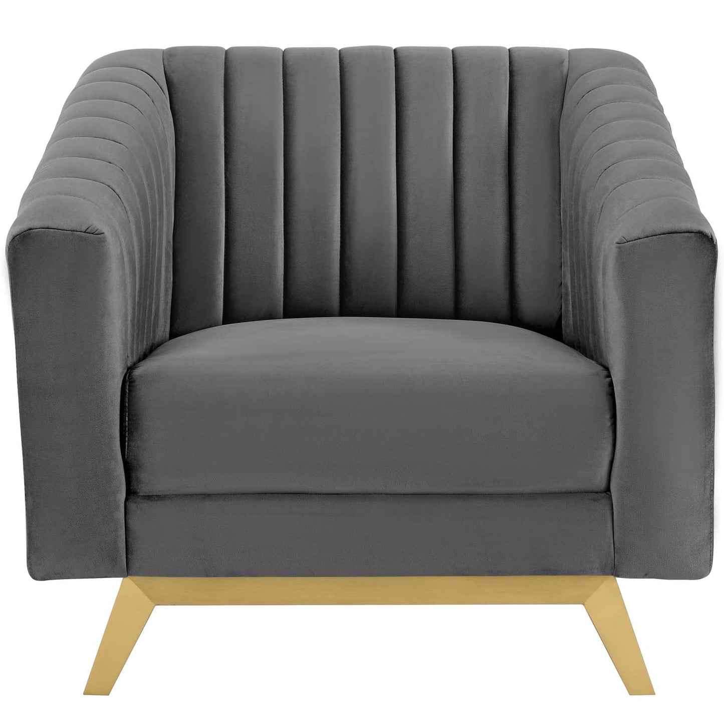 Modway Valiant Vertical Channel Tufted Performance Velvet Armchair | Armchairs | Modishstore-6