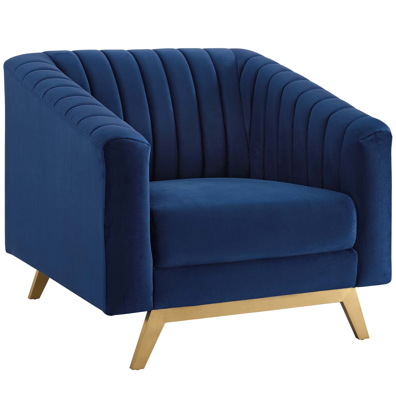 Modway Valiant Vertical Channel Tufted Performance Velvet Armchair | Armchairs | Modishstore-10