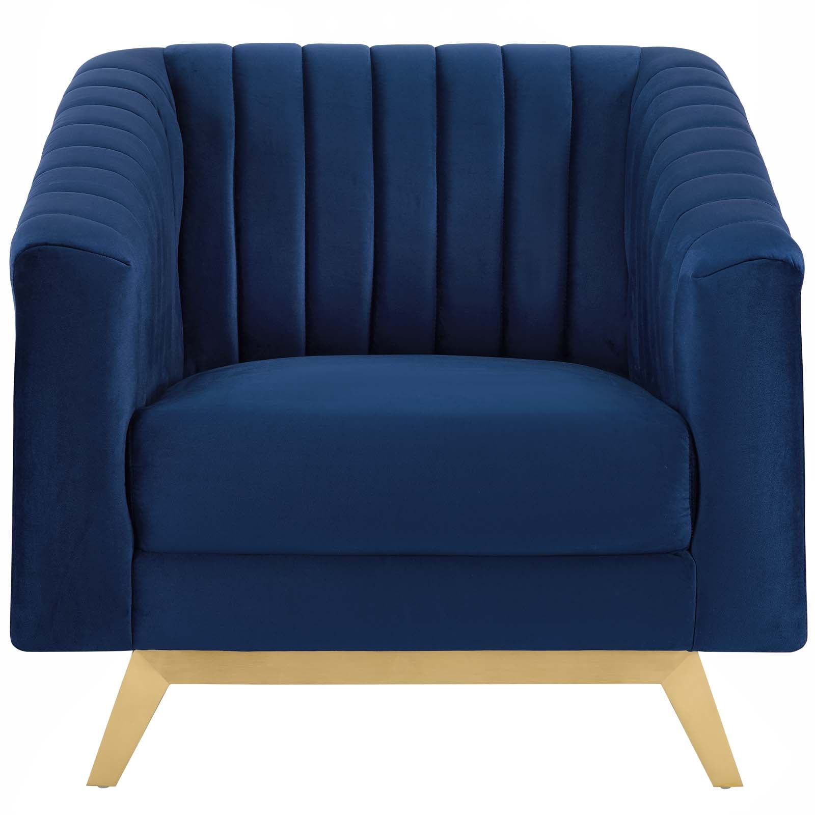 Modway Valiant Vertical Channel Tufted Performance Velvet Armchair | Armchairs | Modishstore-11