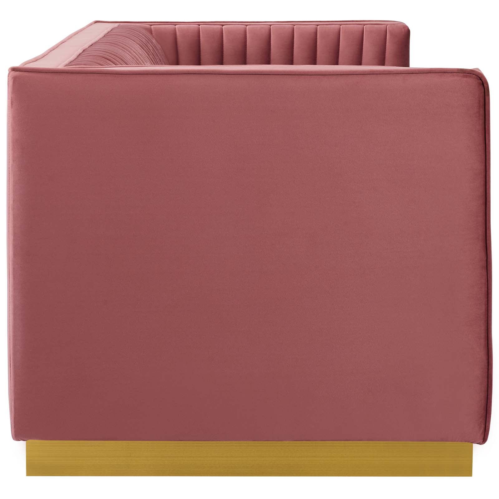 Modway Sanguine Vertical Channel Tufted Performance Velvet Sofa | Sofas | Modishstore-13
