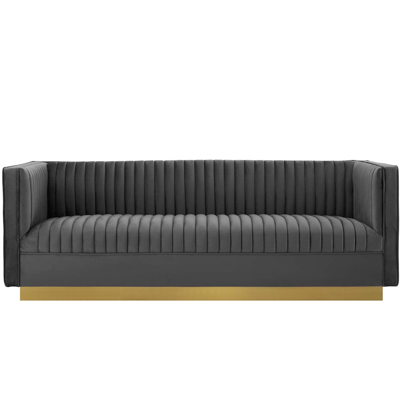 Modway Sanguine Vertical Channel Tufted Performance Velvet Sofa | Sofas | Modishstore-2