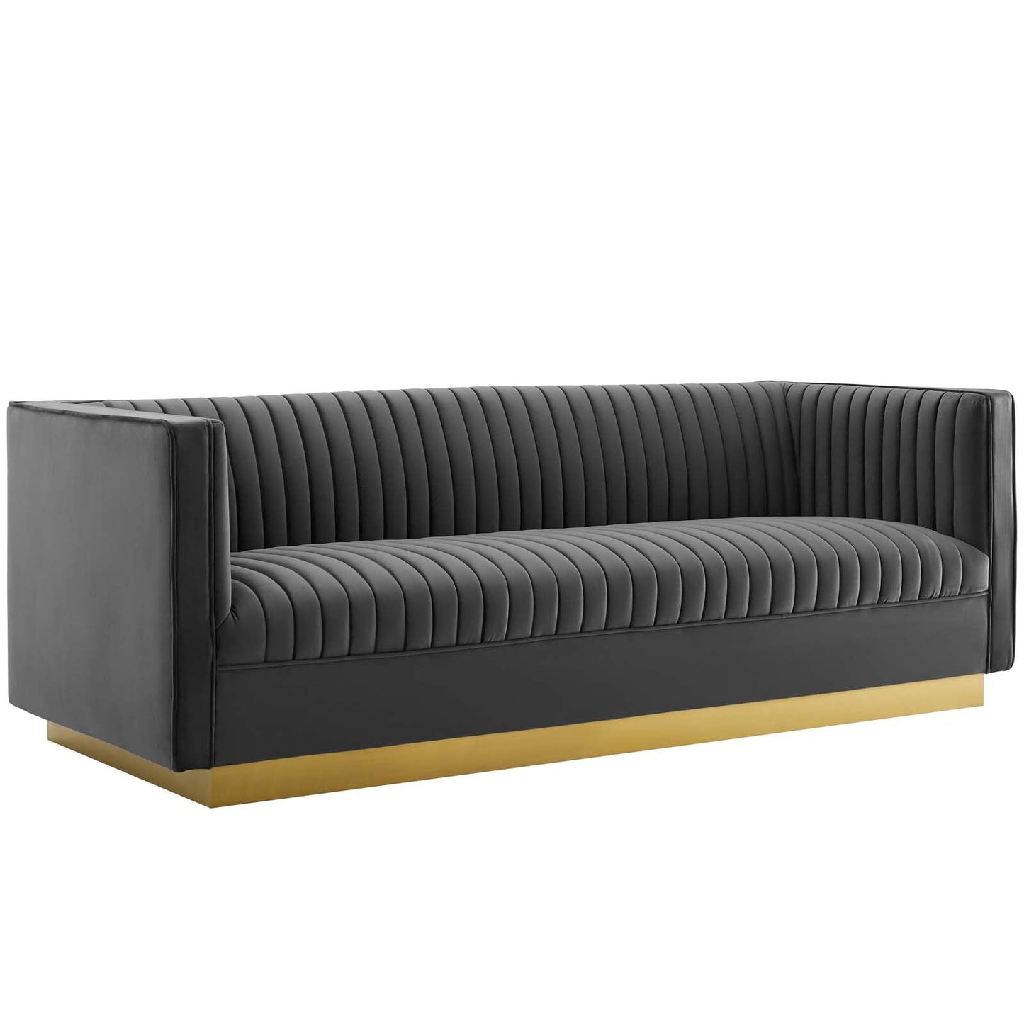 Modway Sanguine Vertical Channel Tufted Performance Velvet Sofa | Sofas | Modishstore-3