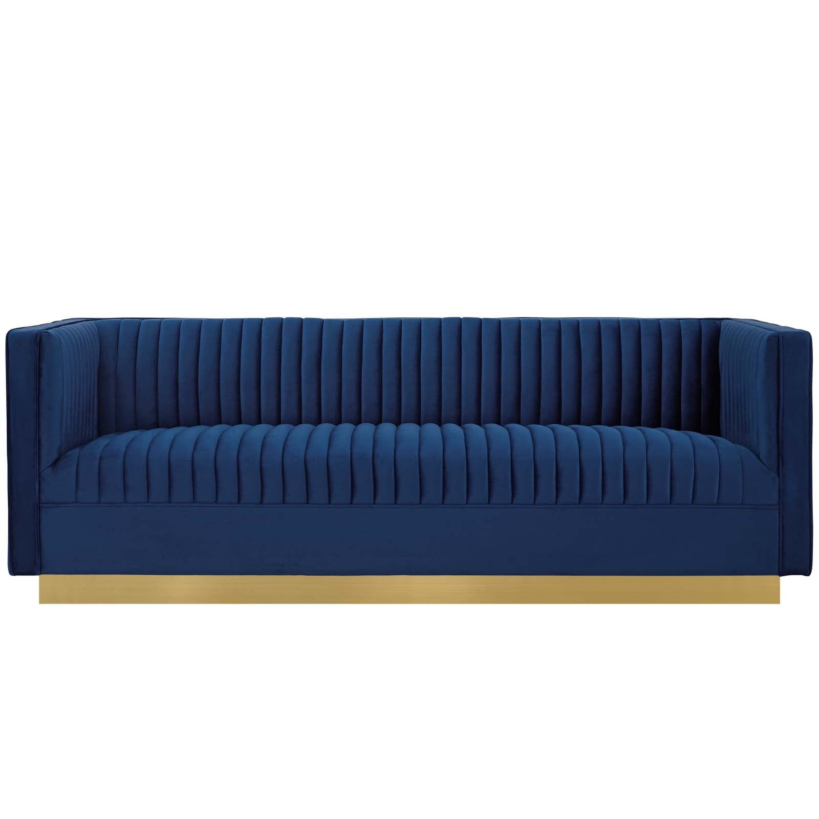 Modway Sanguine Vertical Channel Tufted Performance Velvet Sofa | Sofas | Modishstore-9