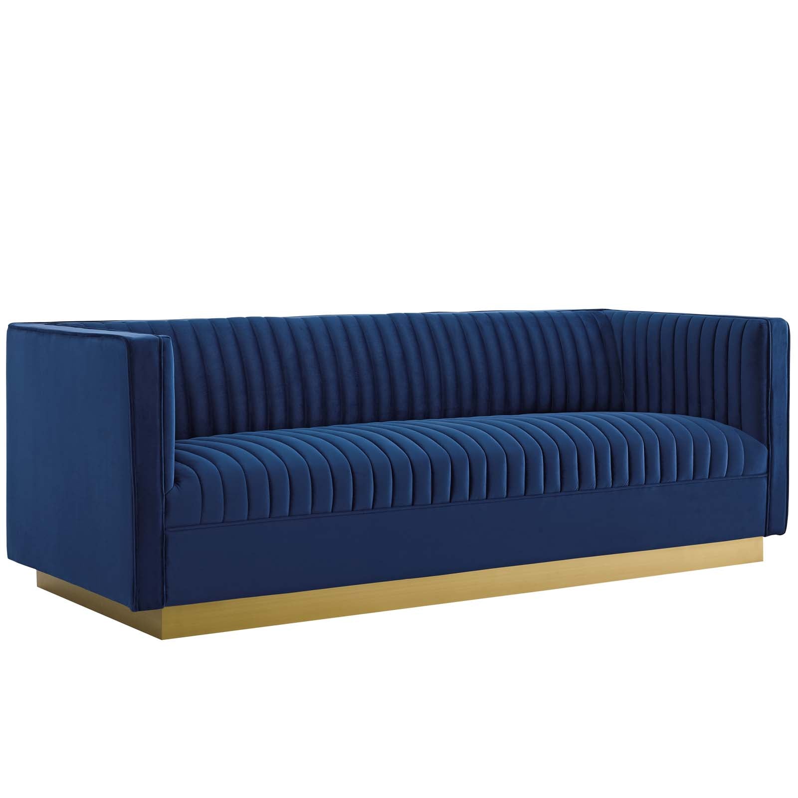Modway Sanguine Vertical Channel Tufted Performance Velvet Sofa | Sofas | Modishstore-6