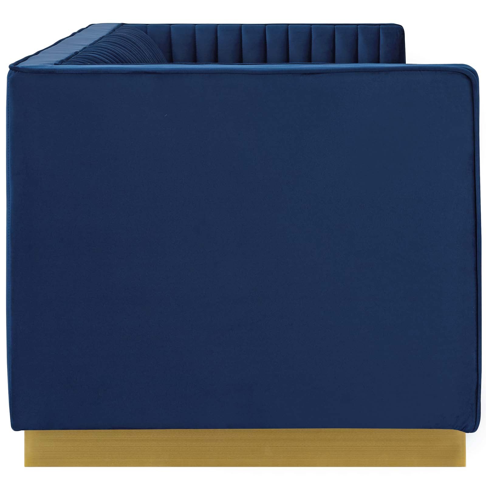 Modway Sanguine Vertical Channel Tufted Performance Velvet Sofa | Sofas | Modishstore-7