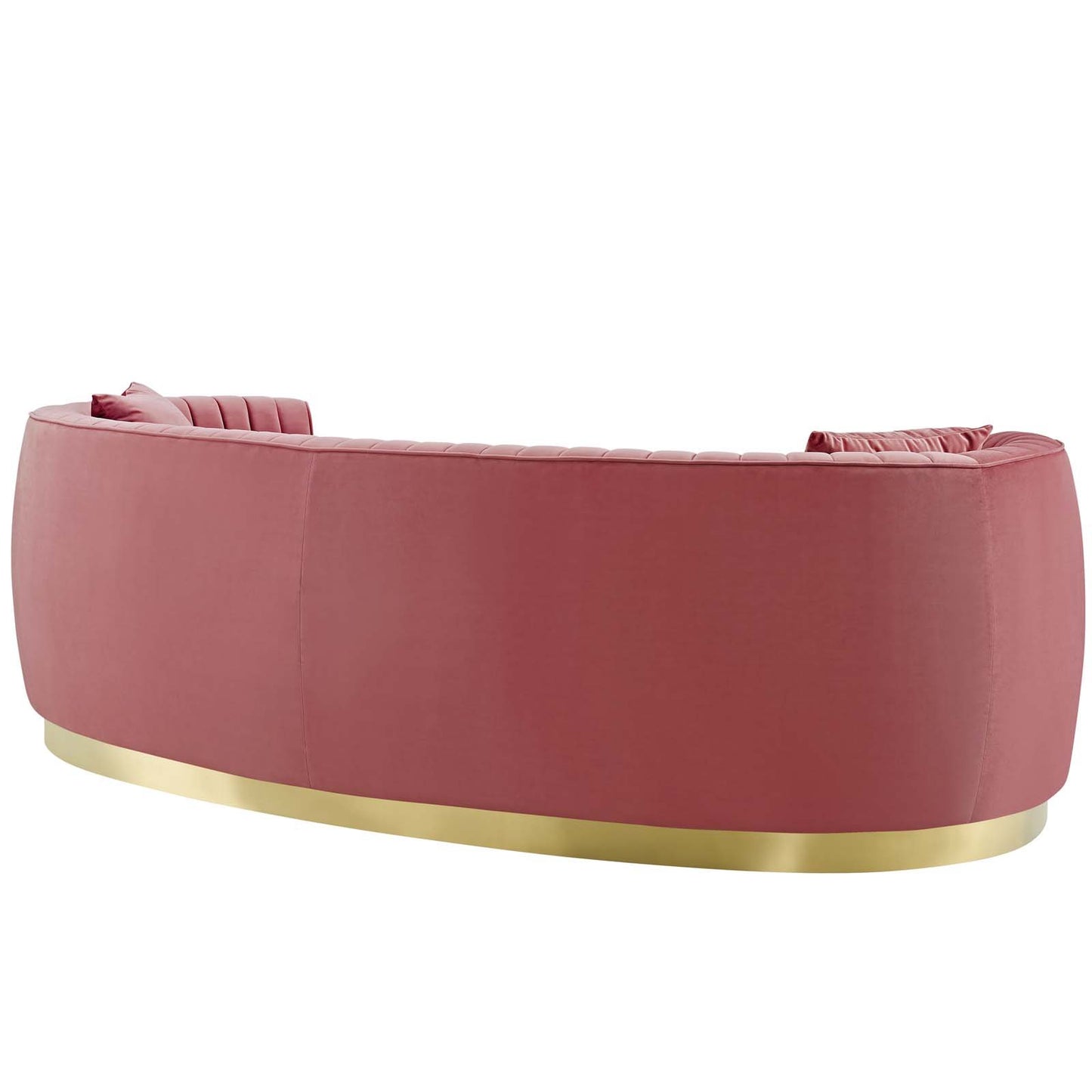 Modway Enthusiastic Vertical Channel Tufted Curved Performance Velvet Sofa