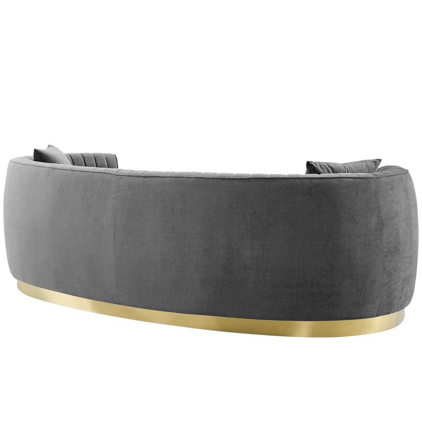 Modway Enthusiastic Vertical Channel Tufted Curved Performance Velvet Sofa