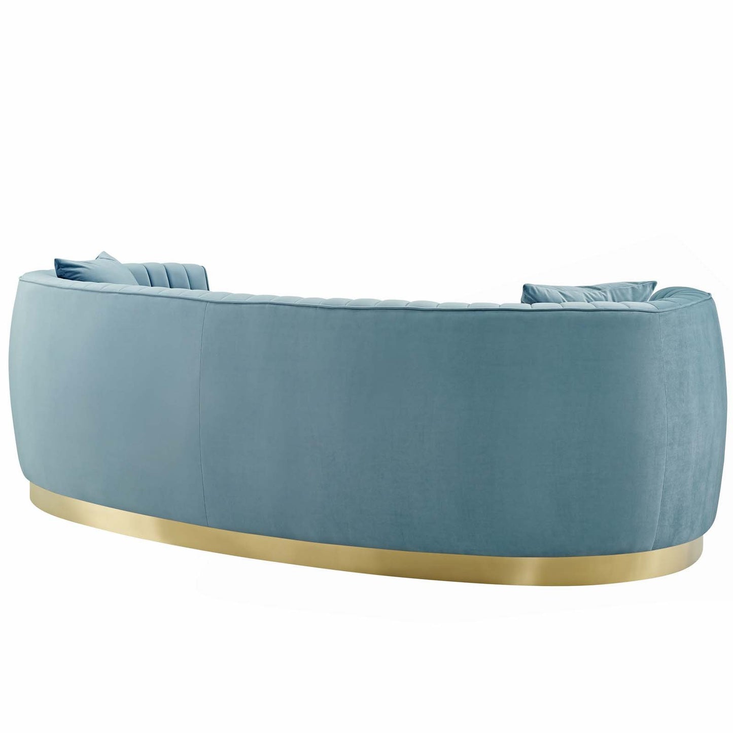 Modway Enthusiastic Vertical Channel Tufted Curved Performance Velvet Sofa