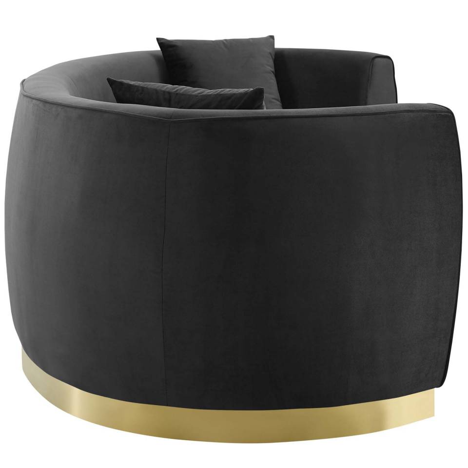 Modway Resolute Curved Performance Velvet Sofa | Sofas | Modishstore-5