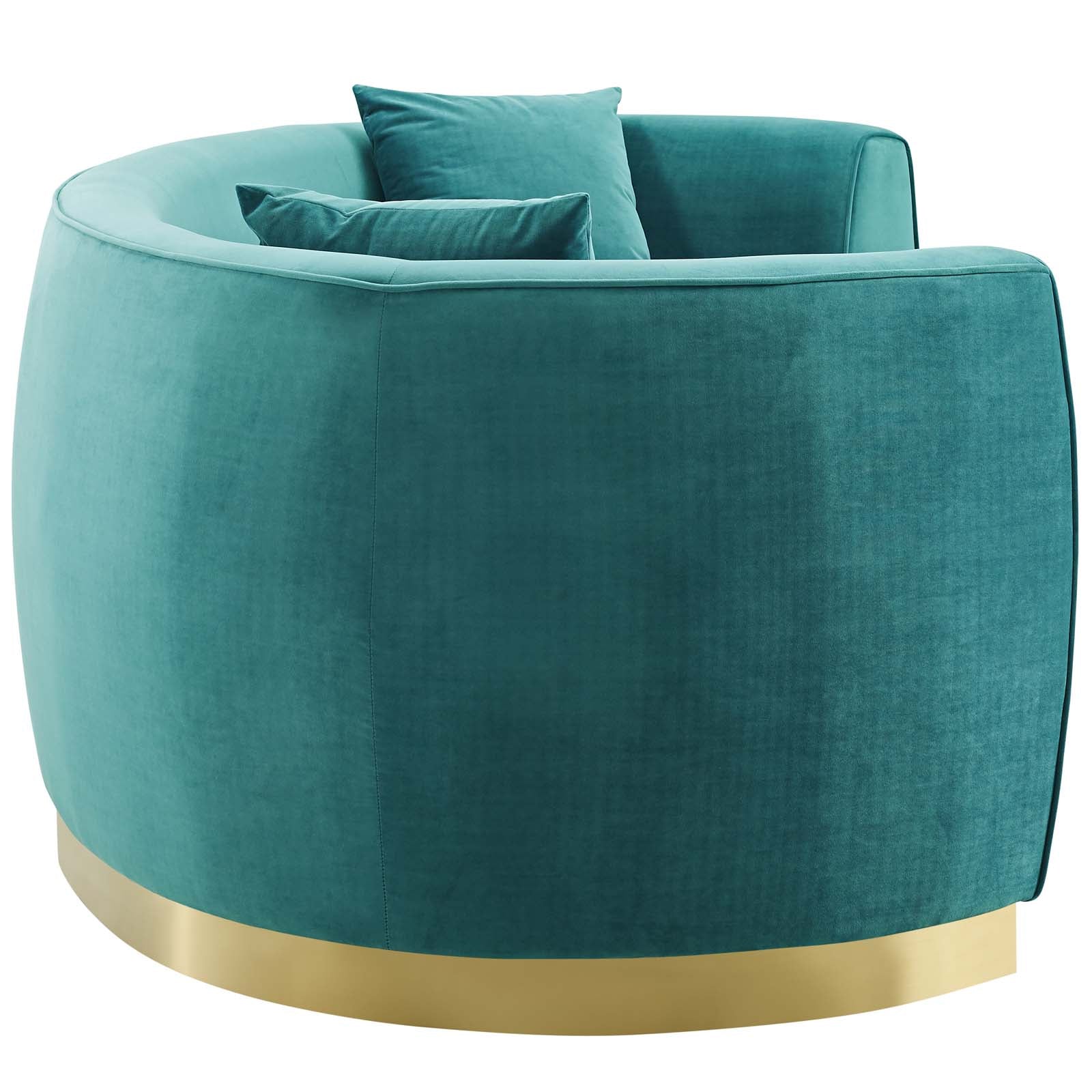 Modway Resolute Curved Performance Velvet Sofa | Sofas | Modishstore-13